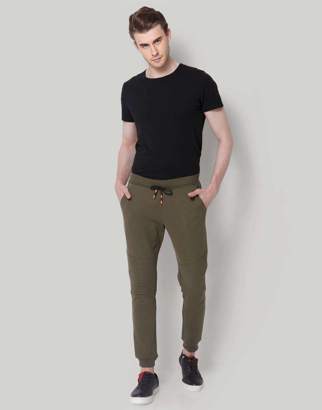 Green Drawstring Waist Sweatpants