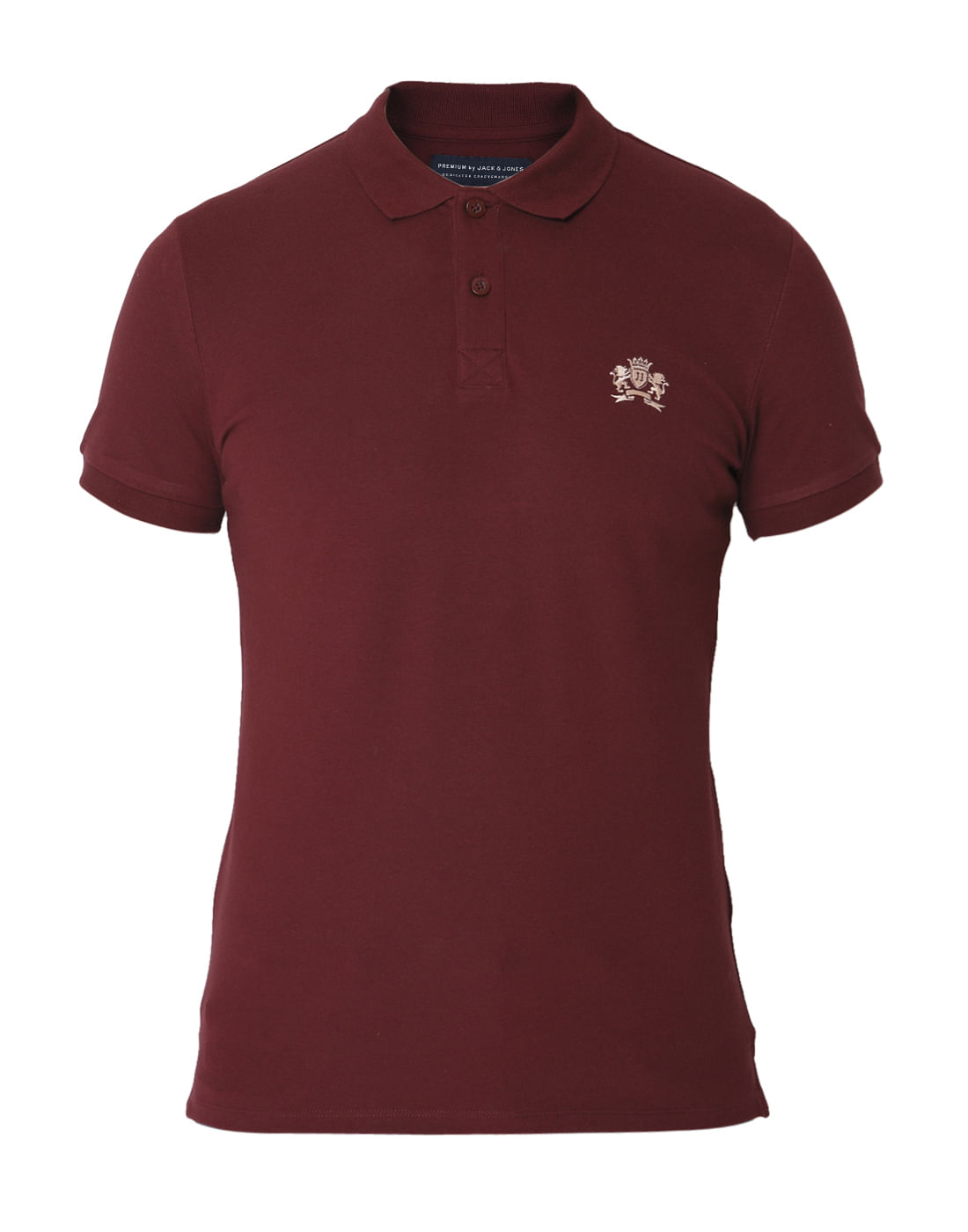 Maroon Polo Neck T-shirt
