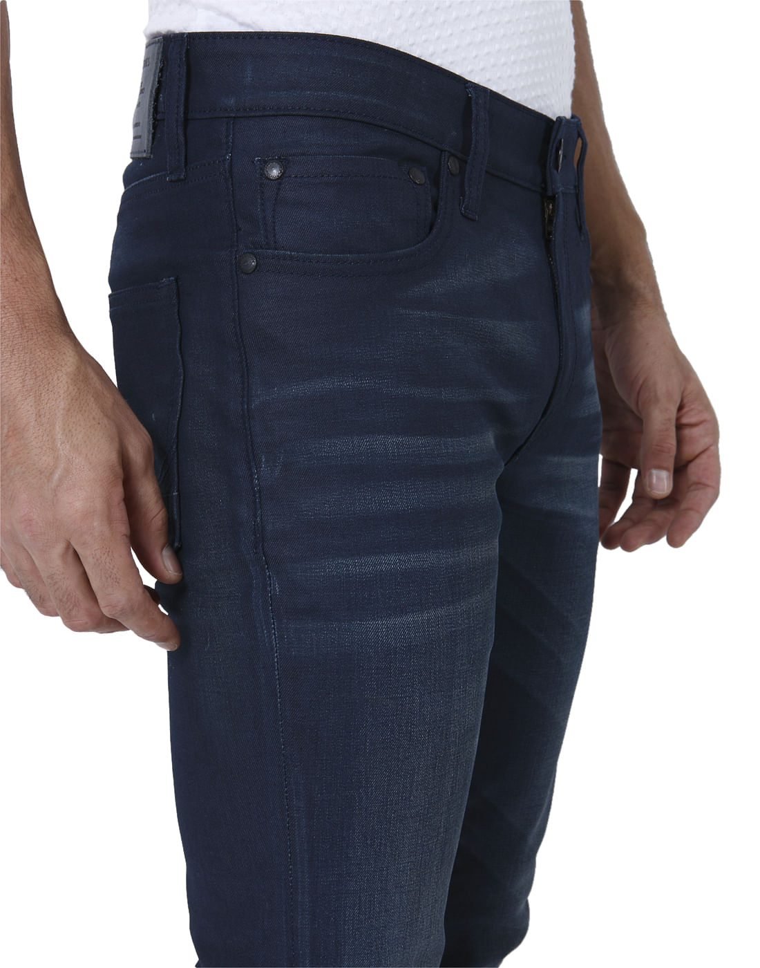 Dark Blue Washed Ben Skinny Jeans