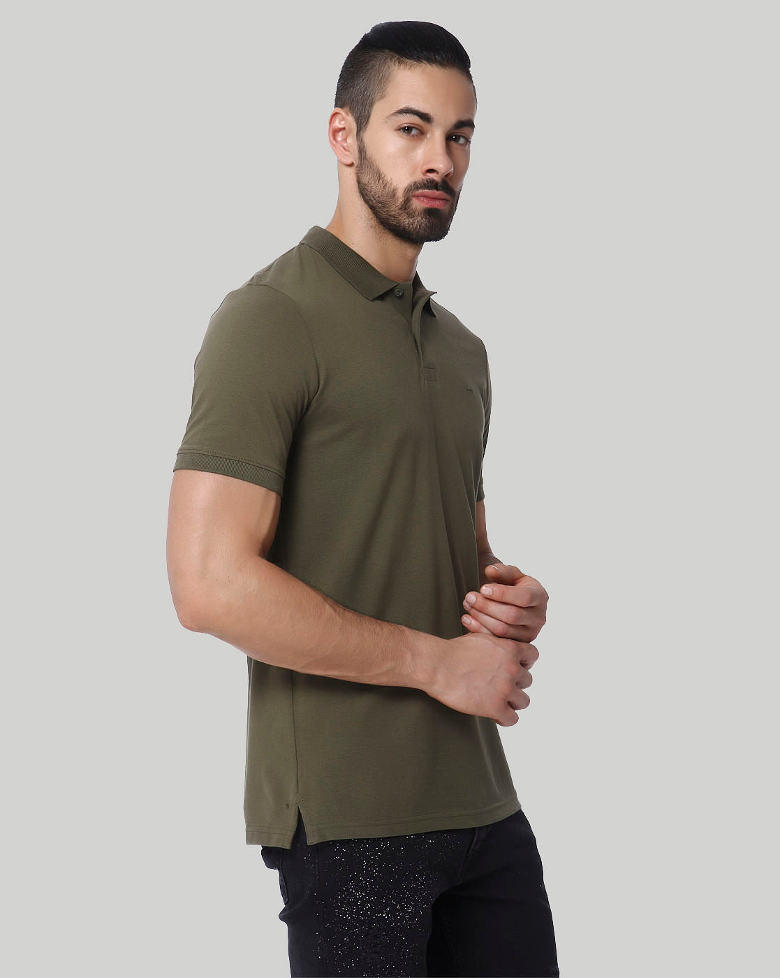 Green Polo Neck T-Shirt