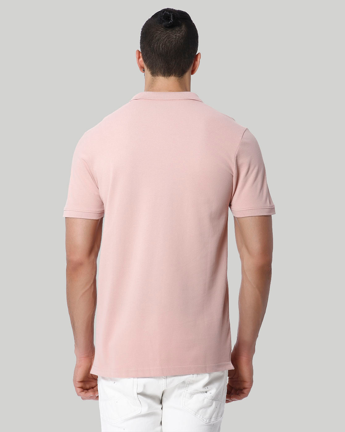 Pink Polo Neck T-Shirt