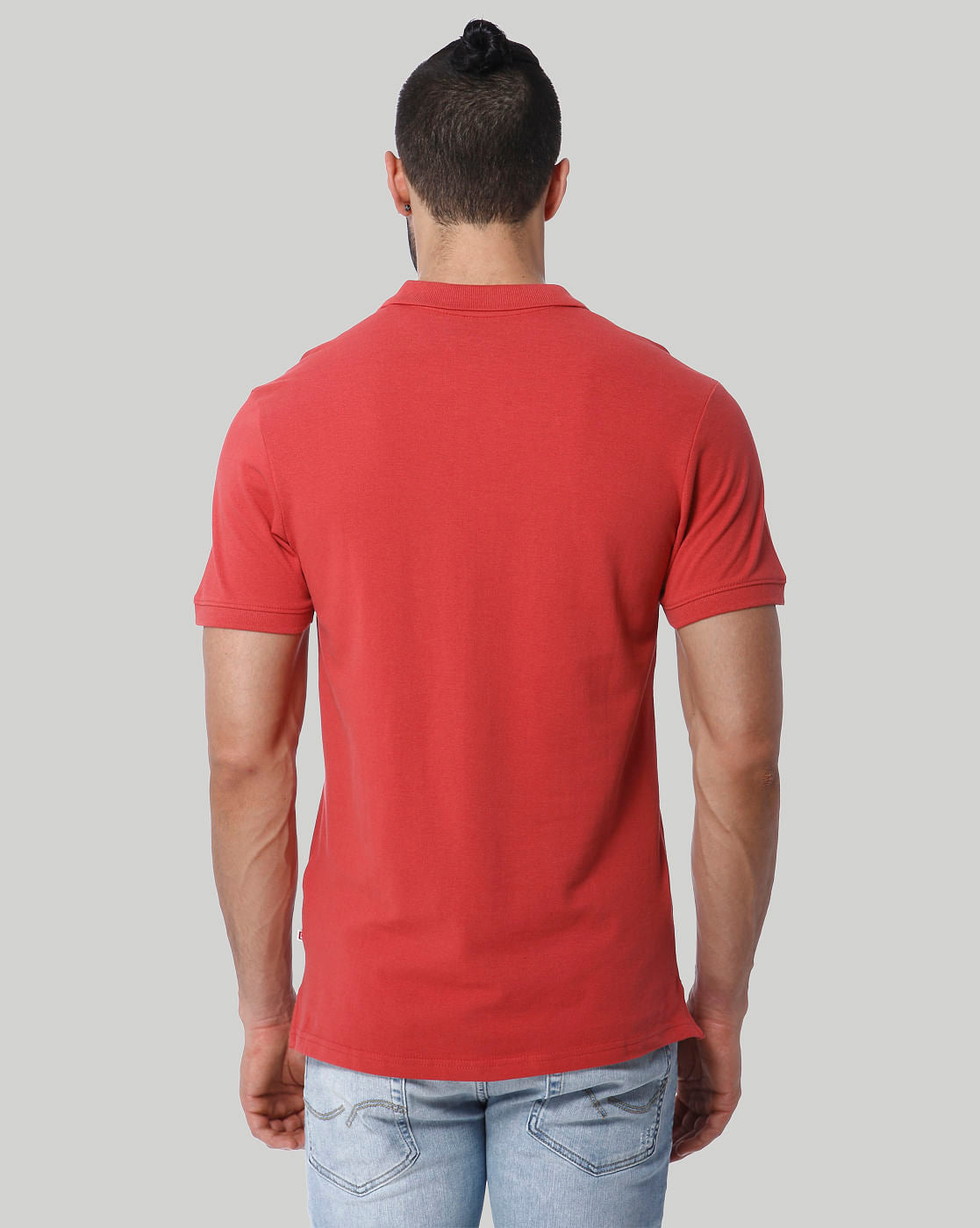 Red Polo Neck T-Shirt