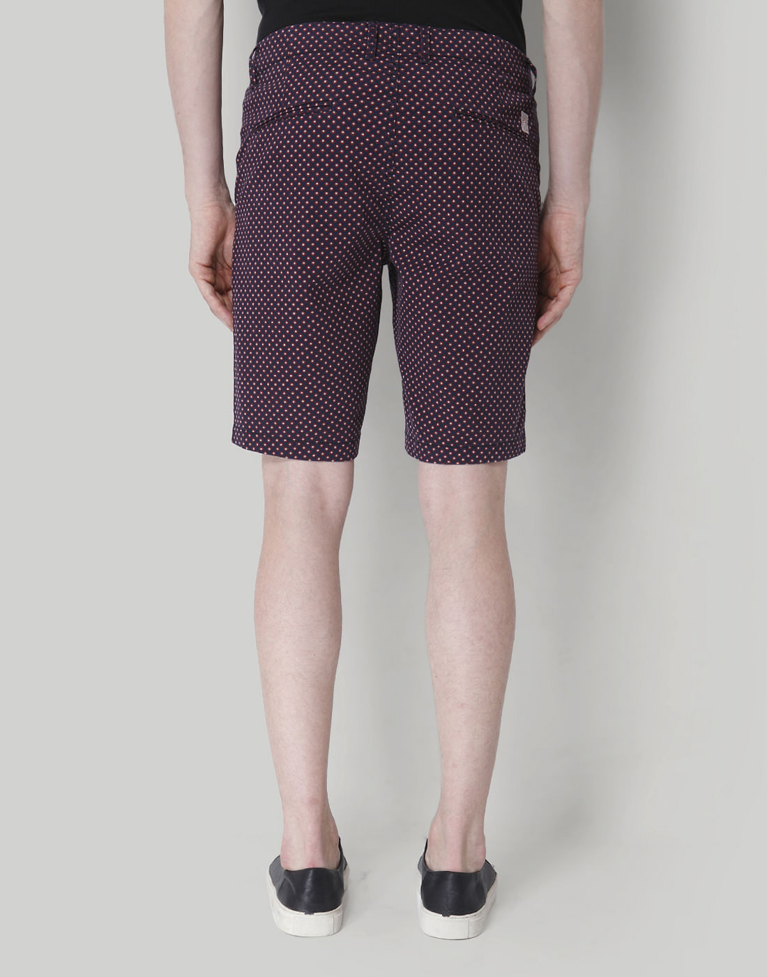 Purple All Over Print Chino Shorts