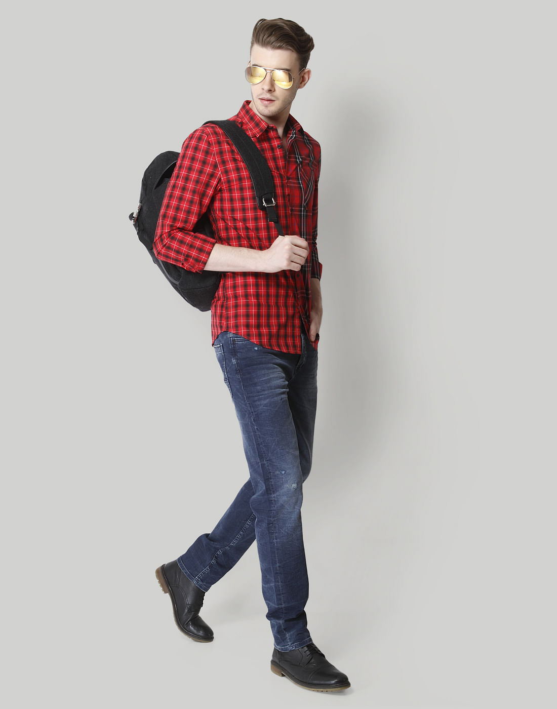 Red Slim Fit Shirts