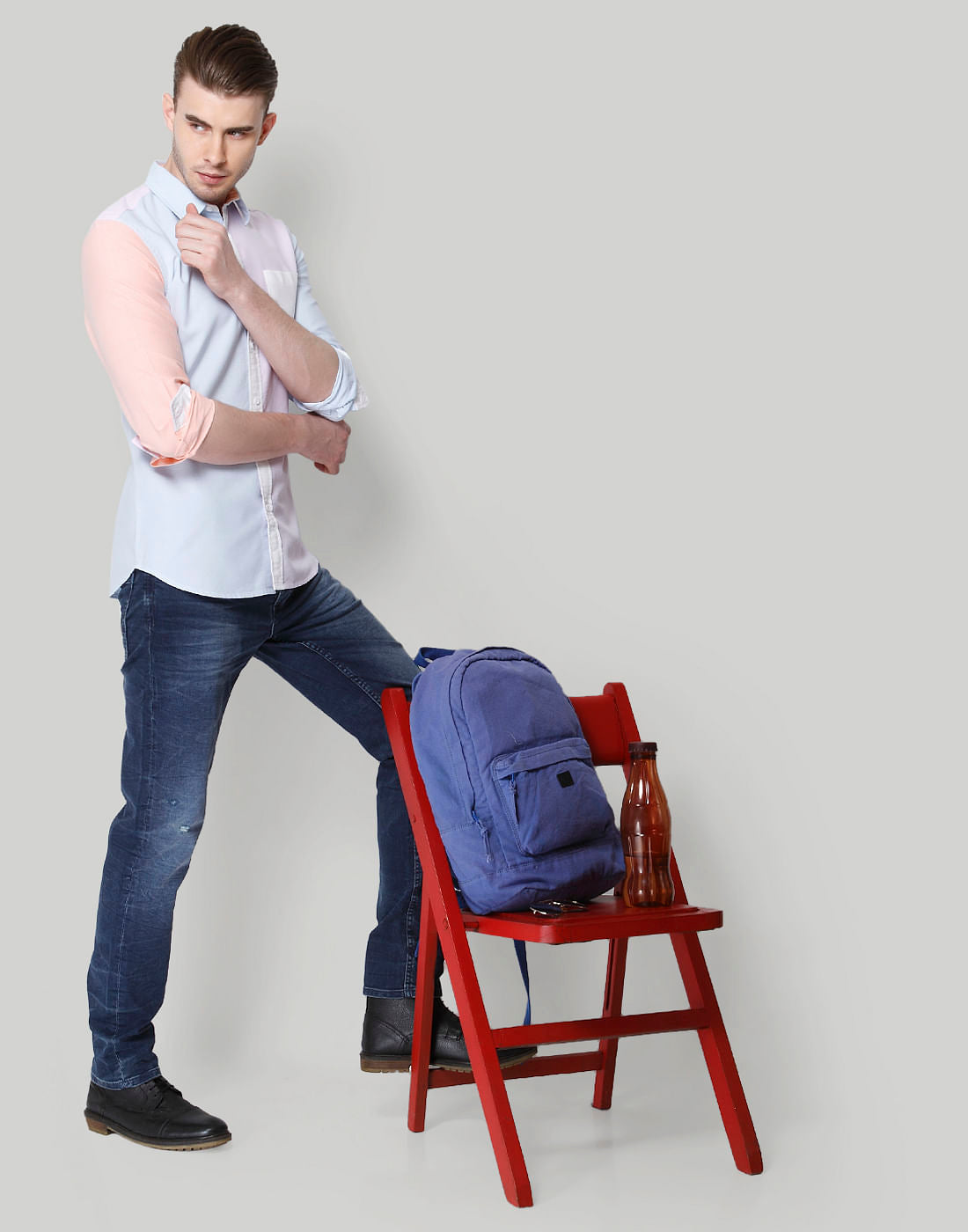 Blue Slim Fit Shirts