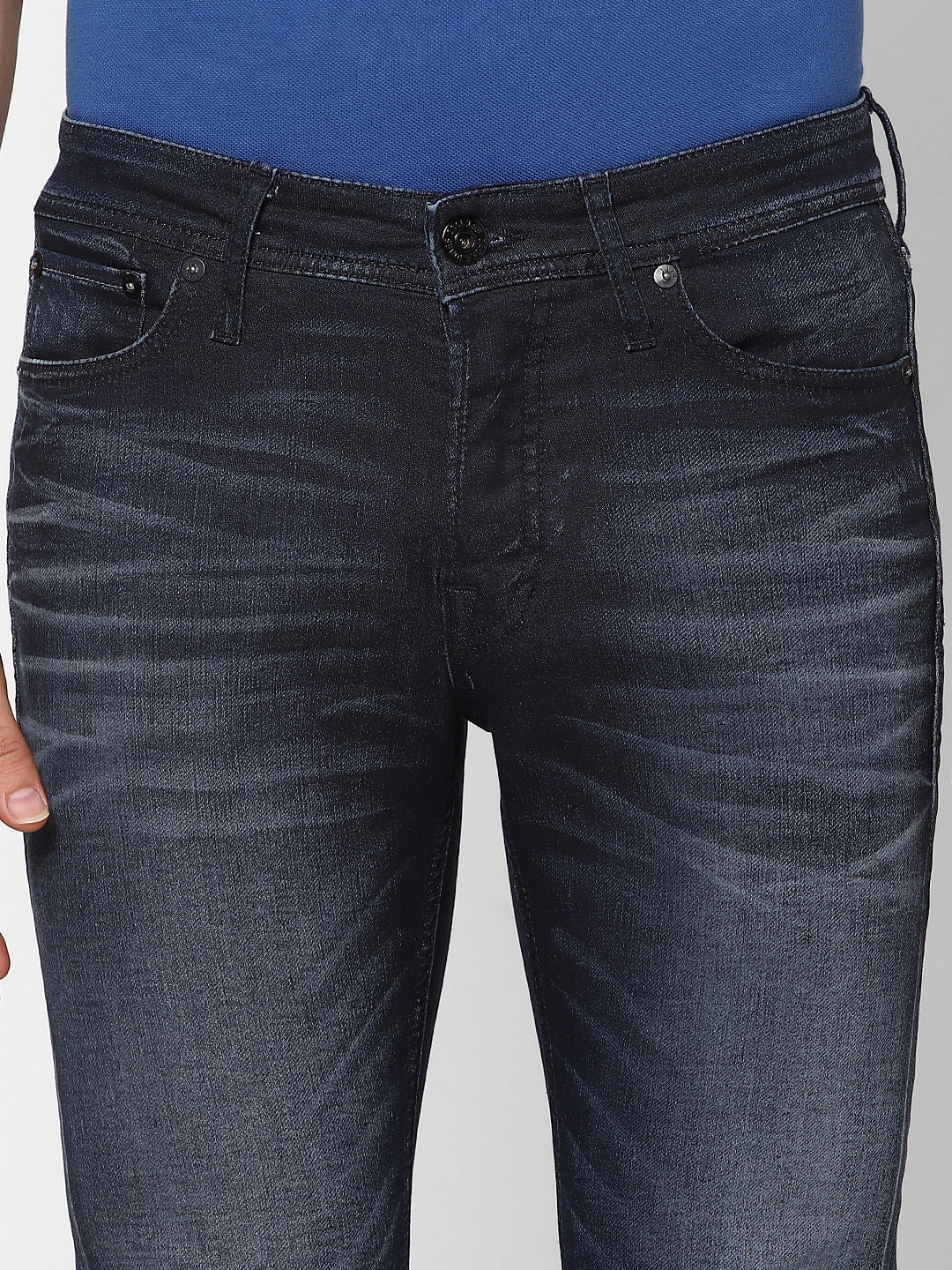 Dark Blue Low Rise Glenn Slim Fit Jeans
