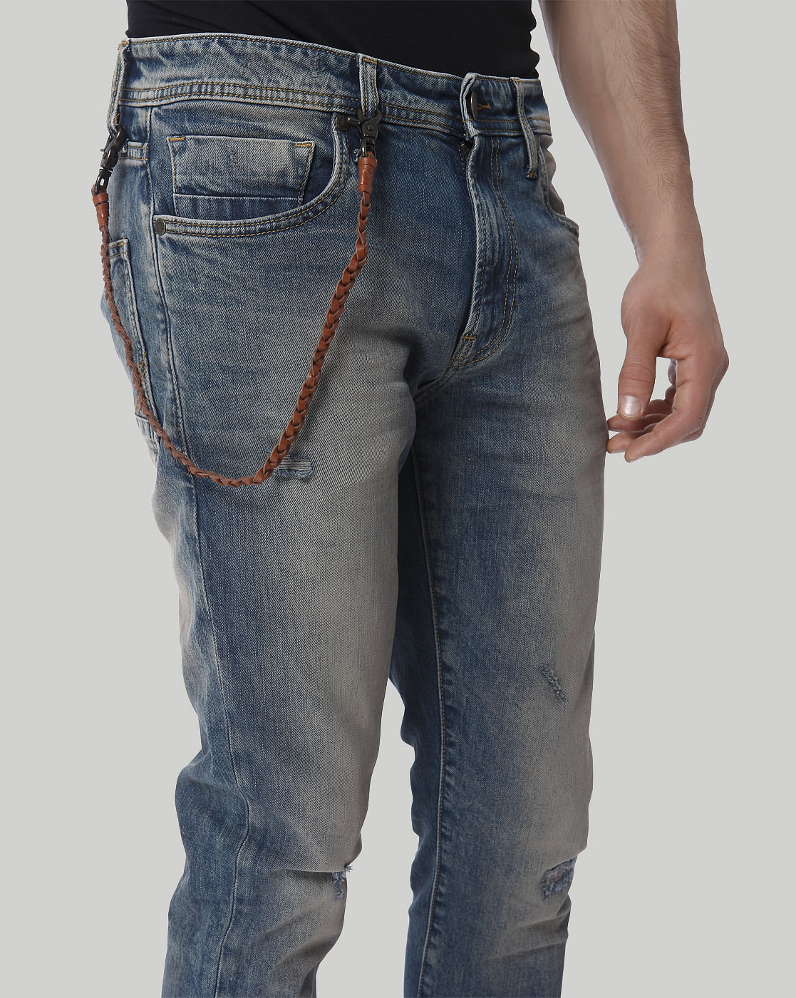 Blue Washed Tim Slim Fit Jeans