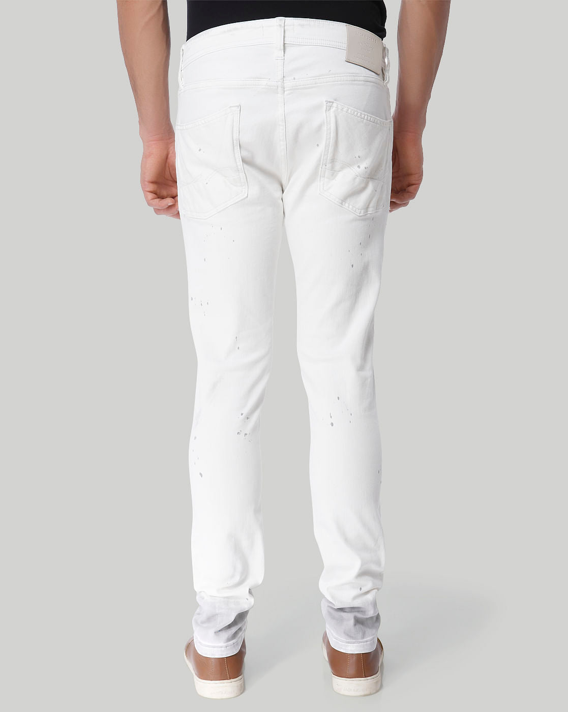 White Low Rise Liam Skinny Jeans