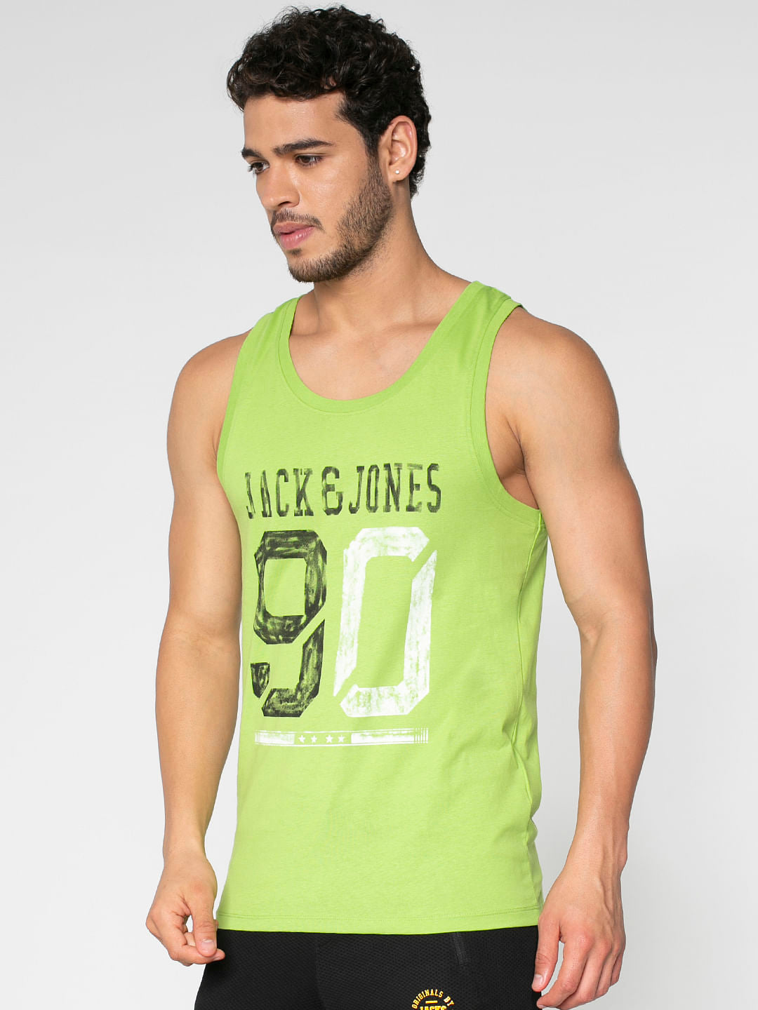 Green Logo Print Vest