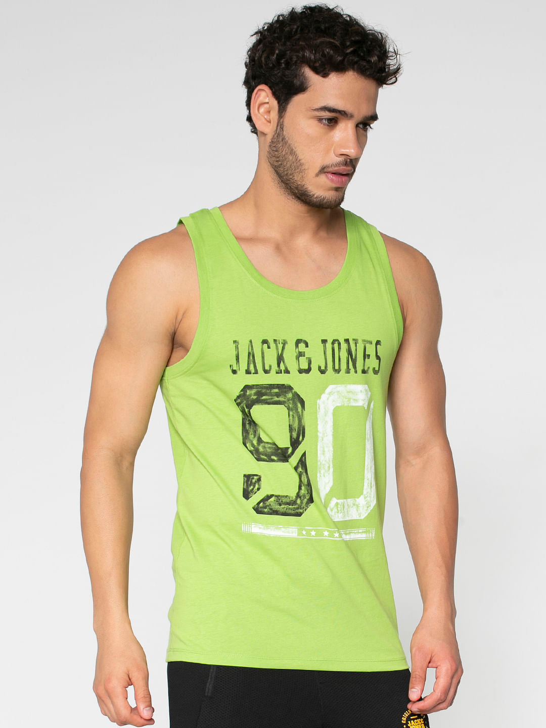 Green Logo Print Vest