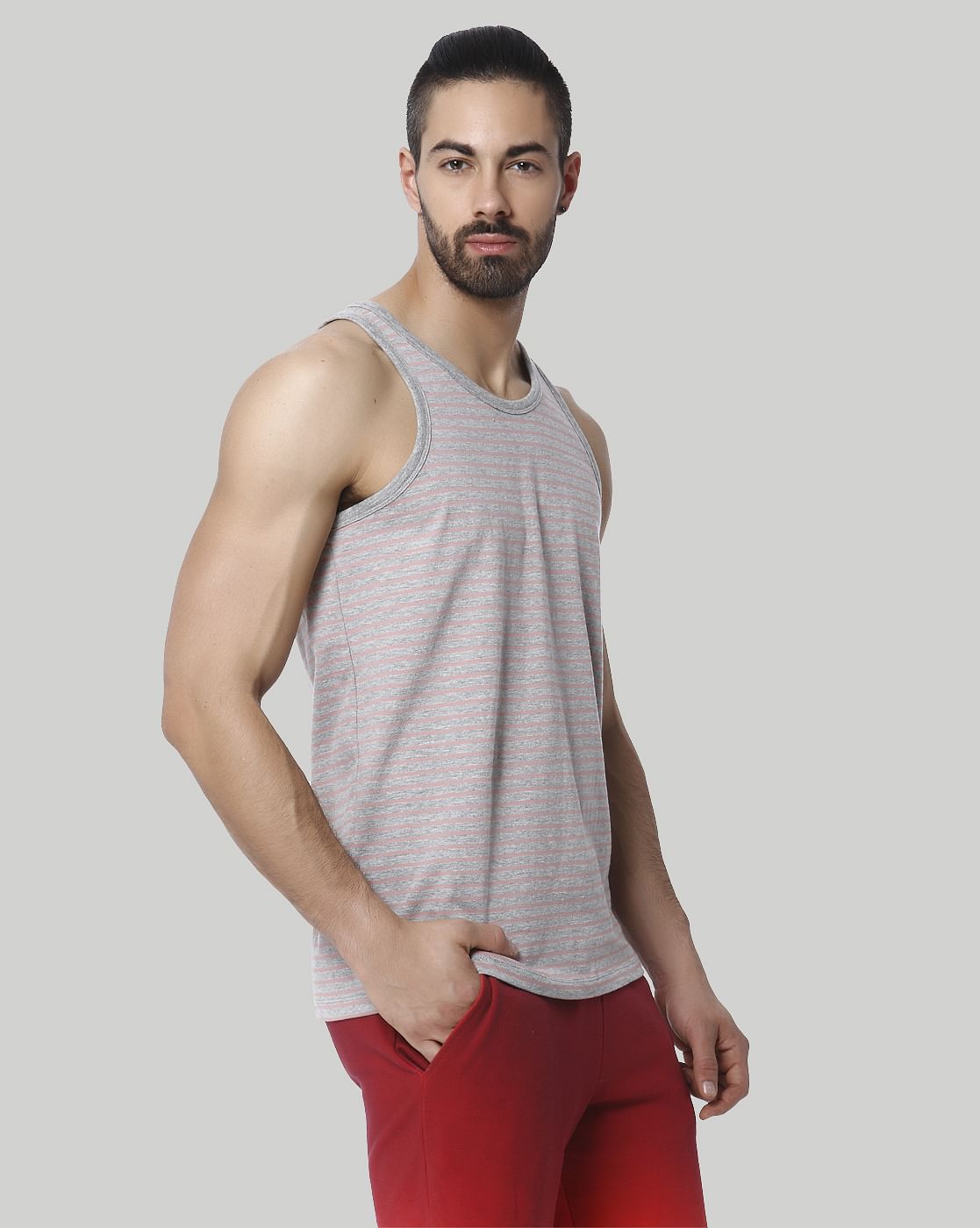 Pink Striped Fashion Vest