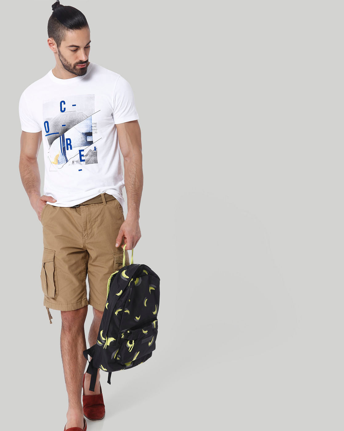 White Graphic Print Crew Neck T-Shirt