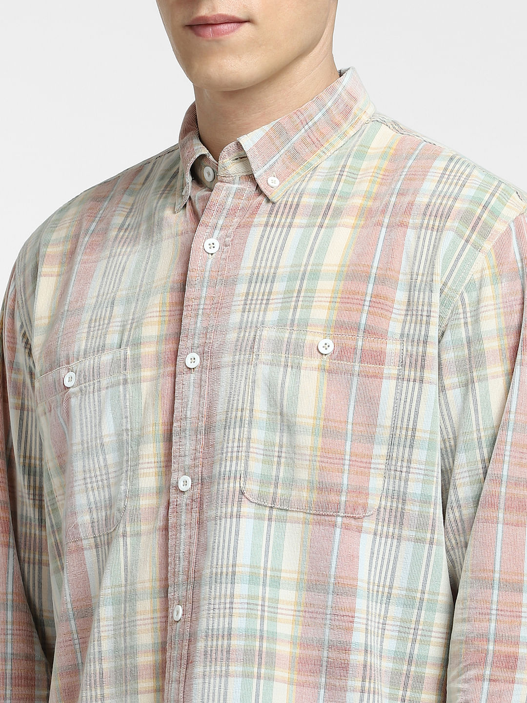 Grey Check Full Sleeves Shirt