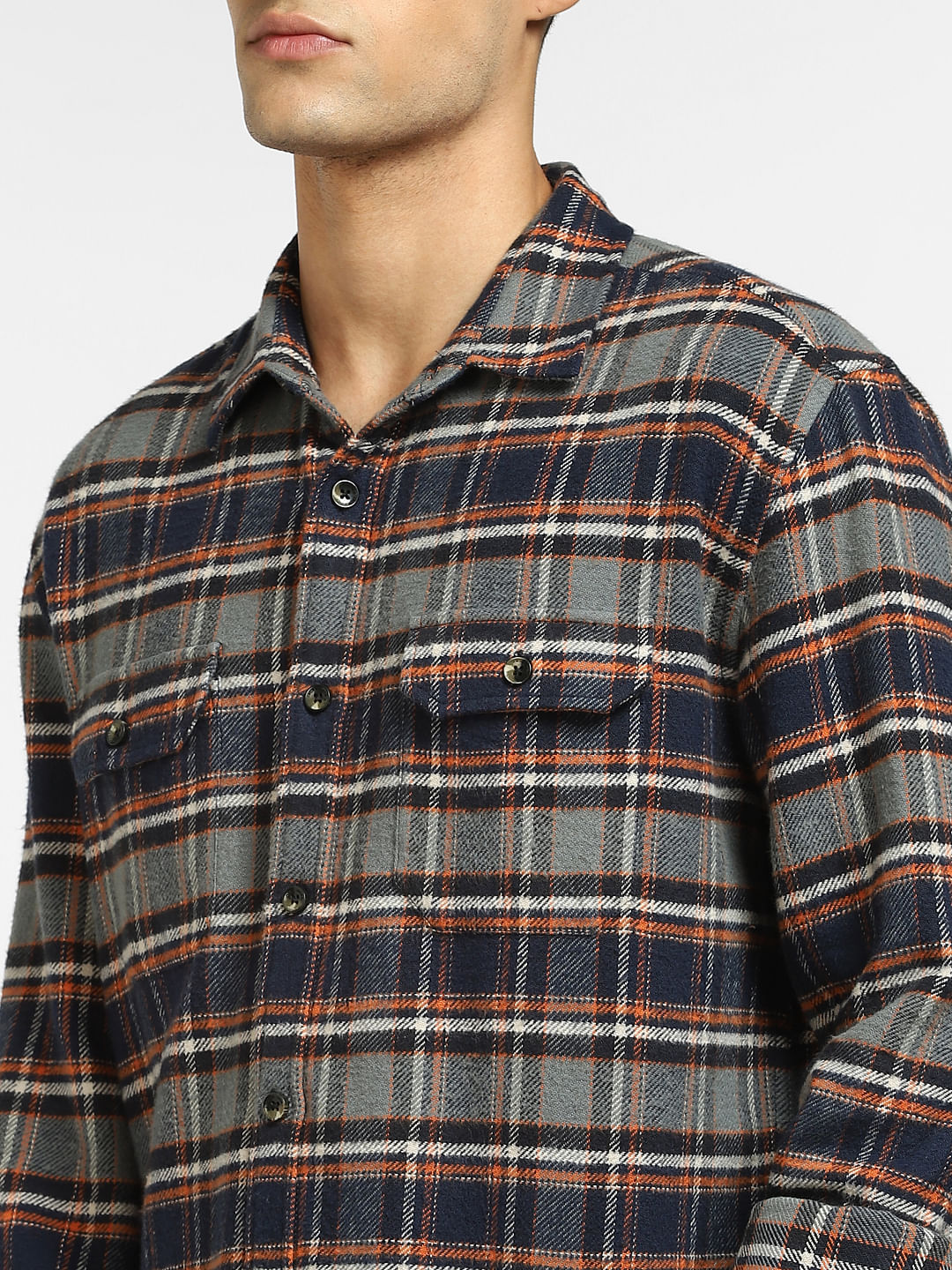 Dark Green Check Full Sleeves Shirt