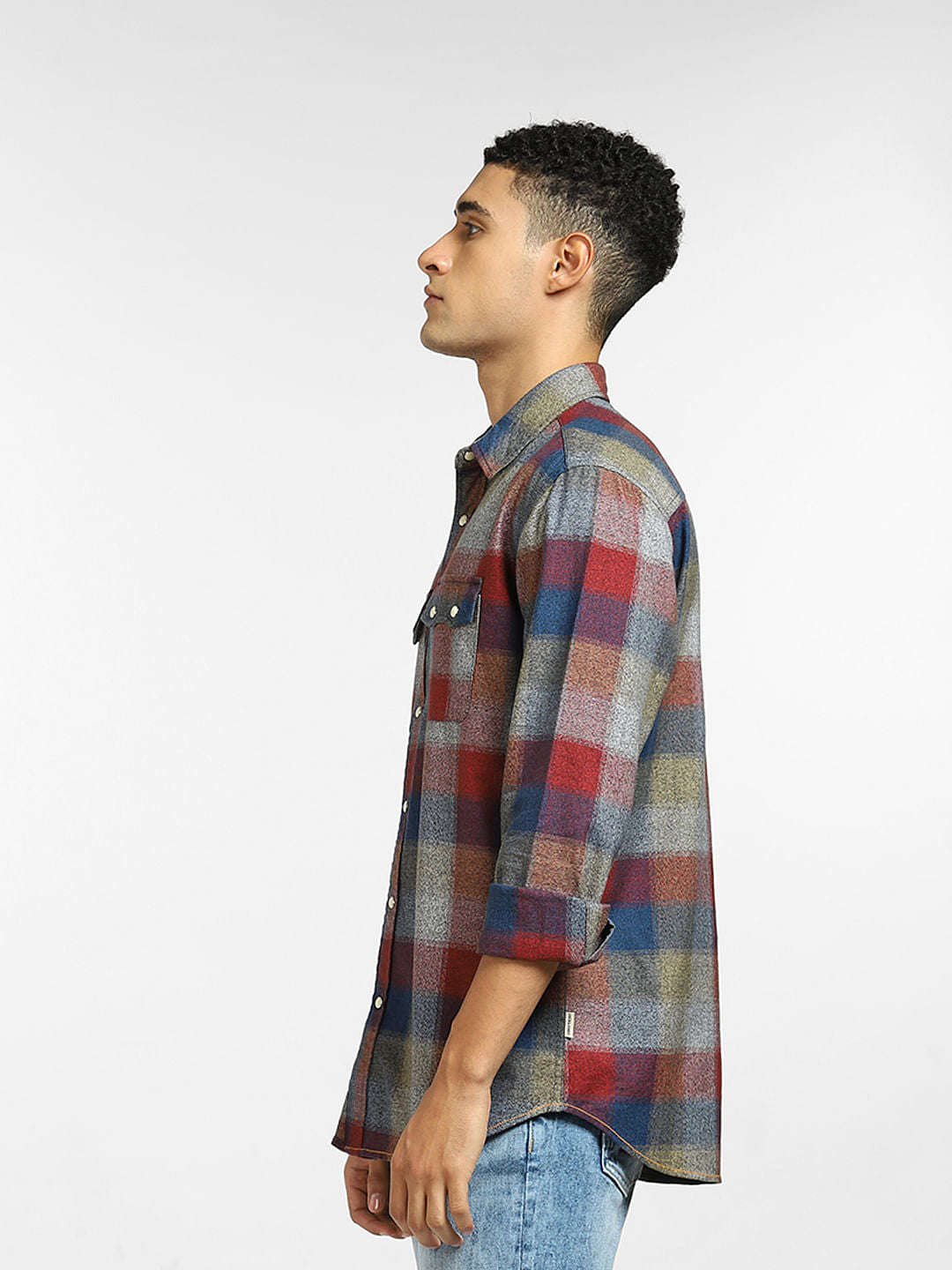 Red Check Full Sleeves Shirt