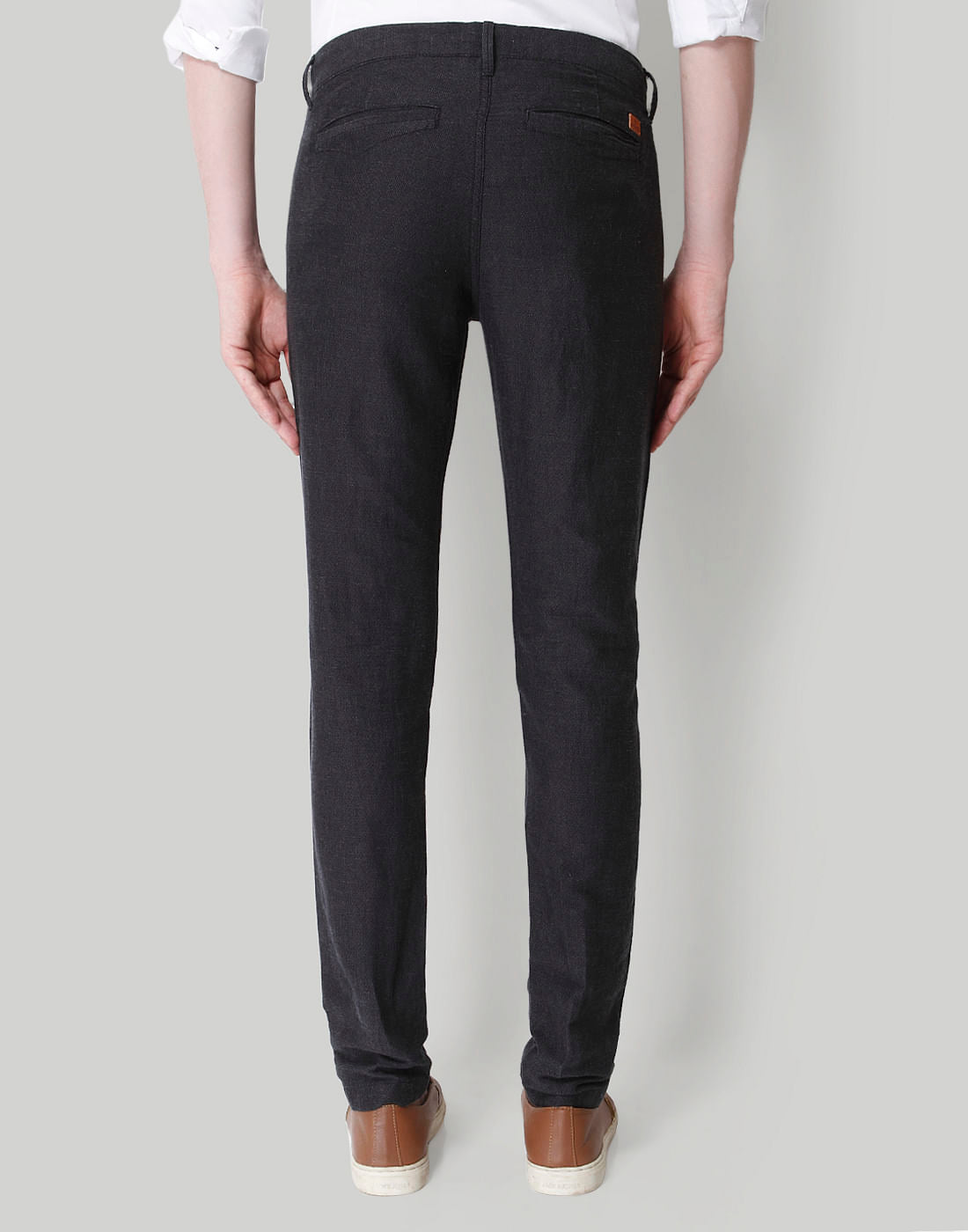 Black Drawstring Linen Pants