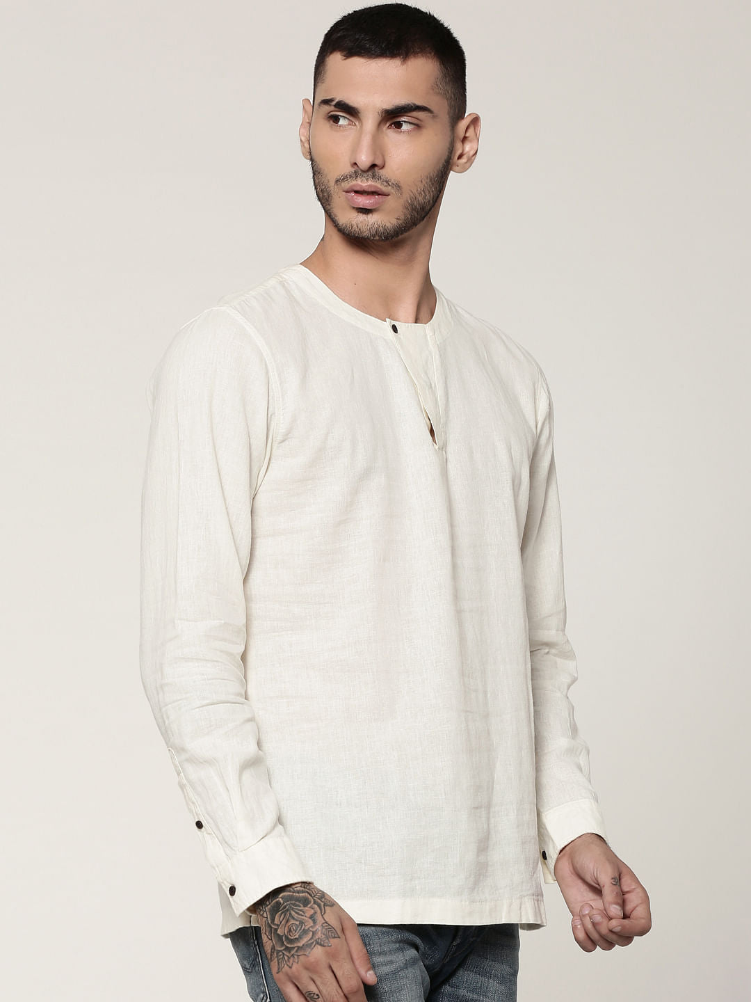 White Full Sleeves Shirt