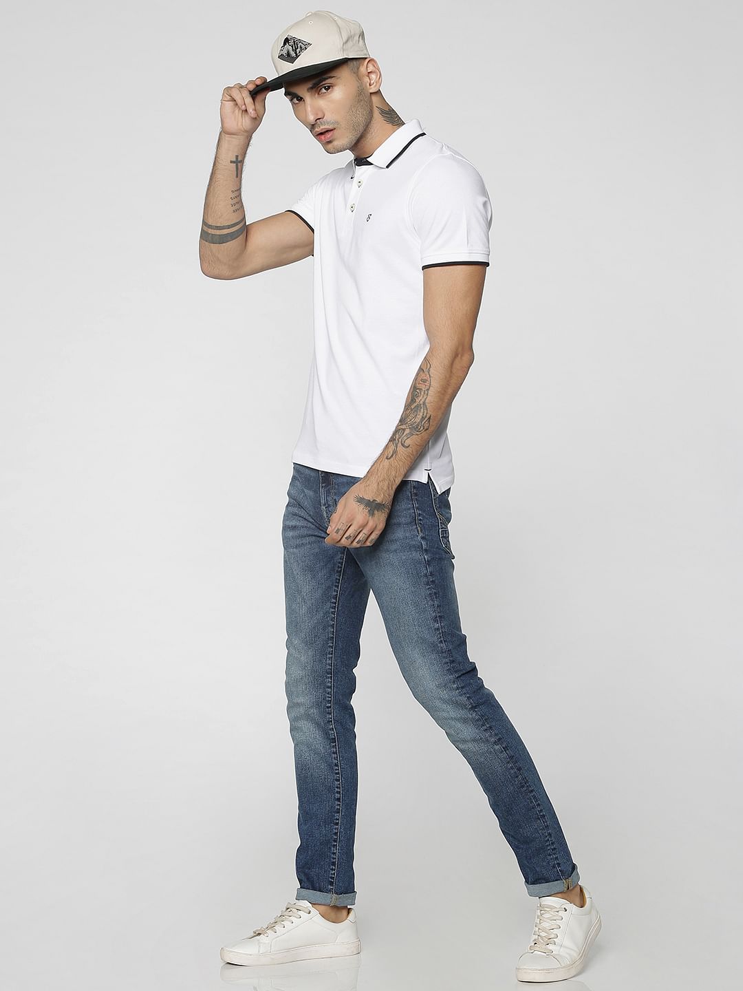 Dark Blue Low Rise Ben Skinny Fit Jeans