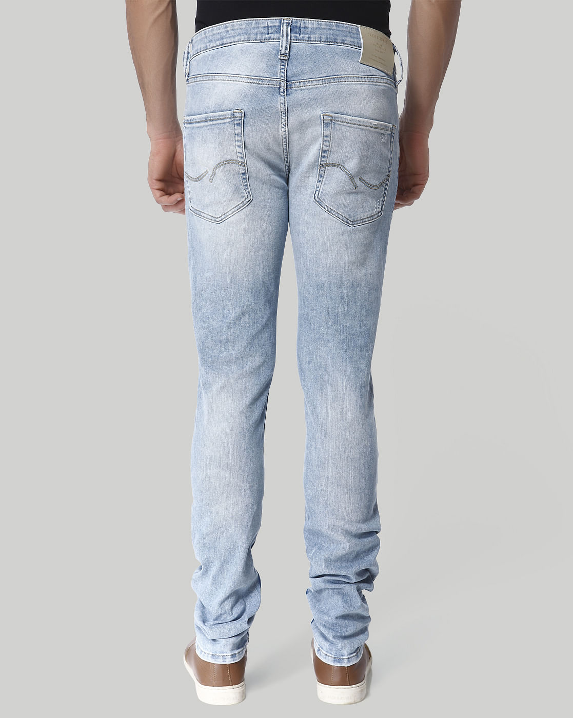 Light Blue Ripped Liam Skinny Jeans