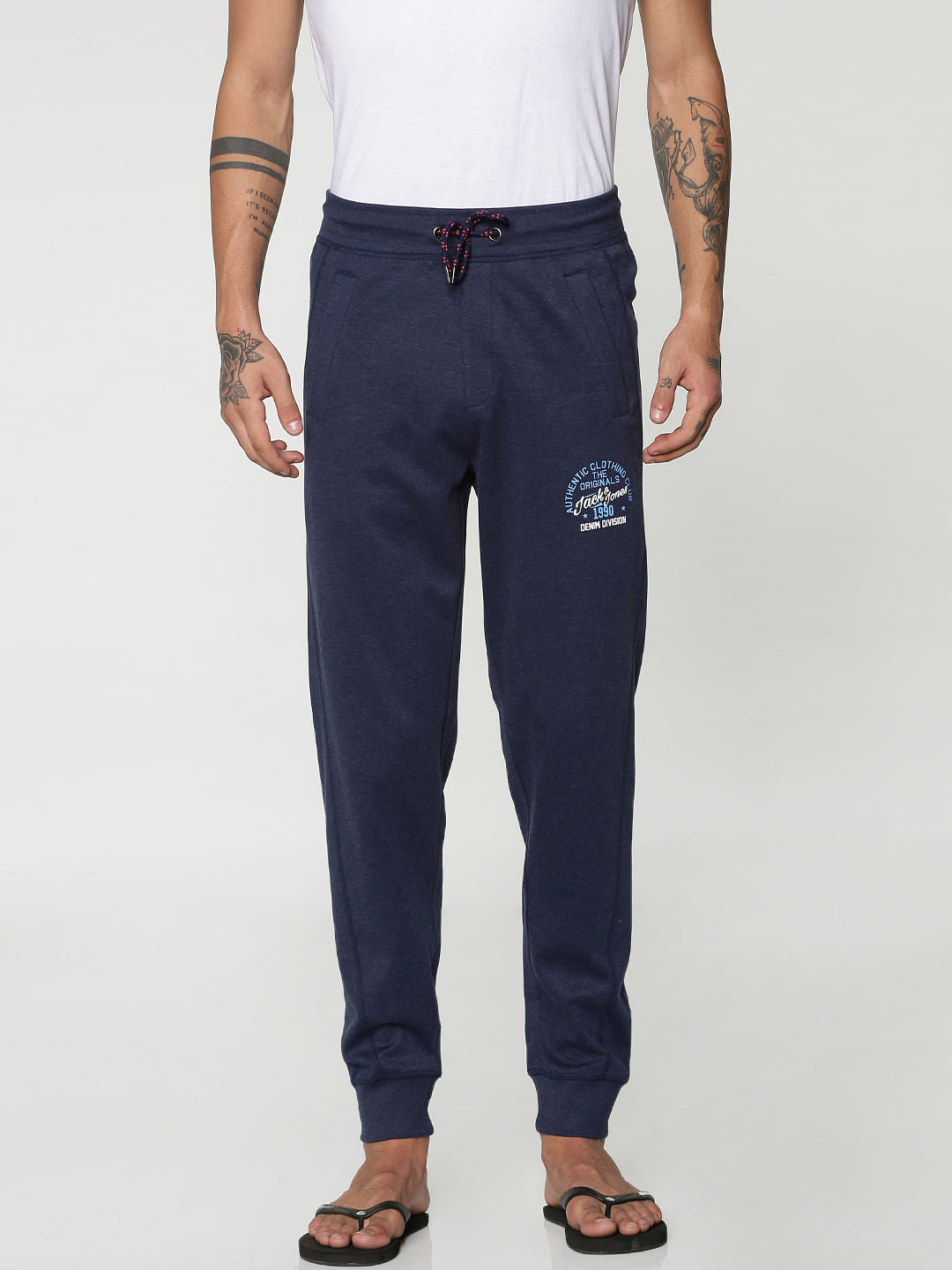 Navy Blue Drawstring Trackpants