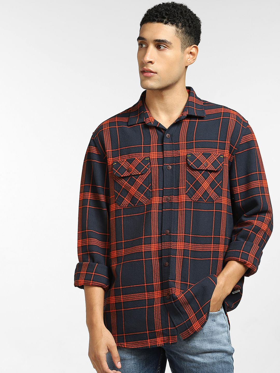 Red Check Full Sleeves Shirt