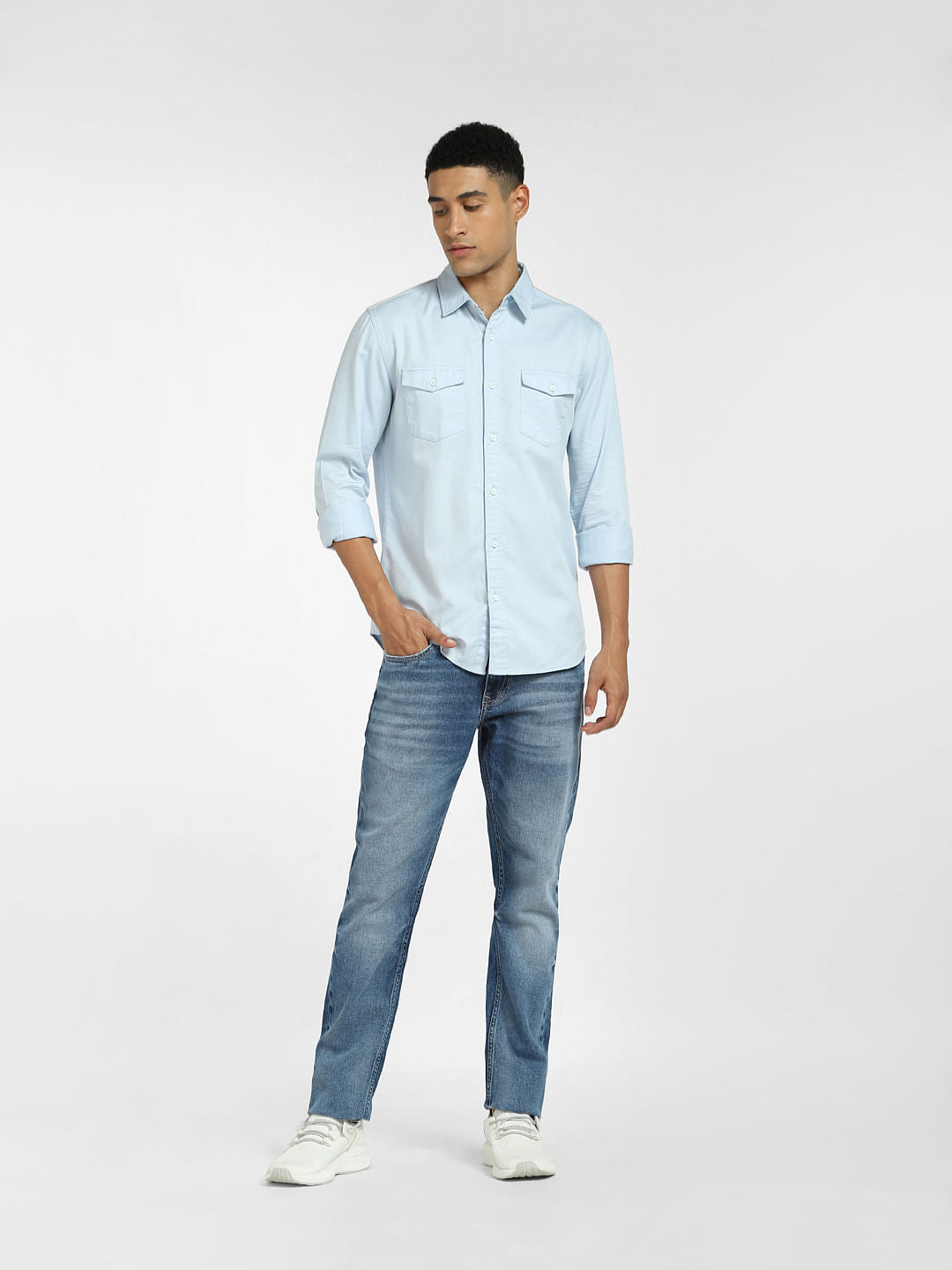 Light Blue Full Sleeves Shirt