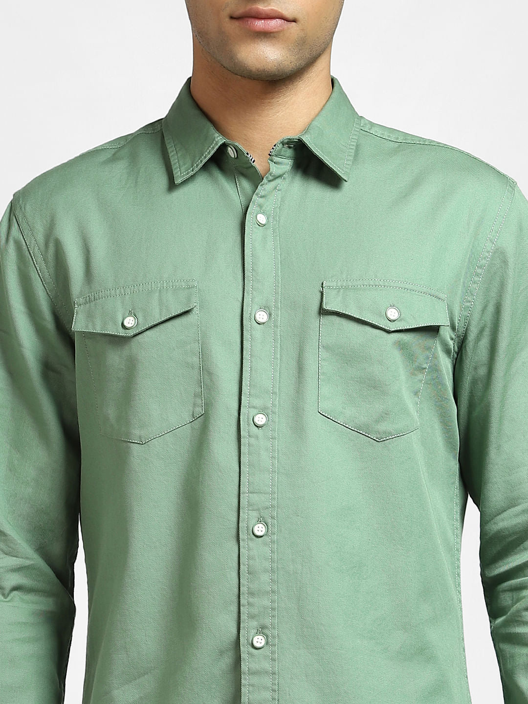 Green Full Sleeves Shirt