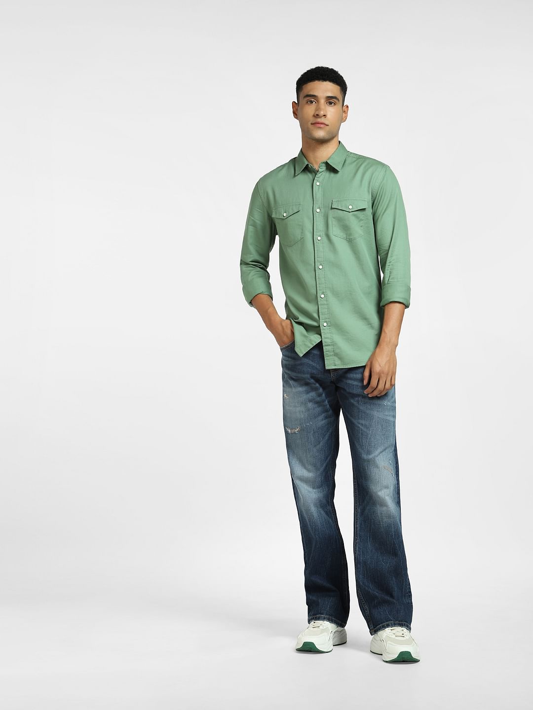 Green Full Sleeves Shirt