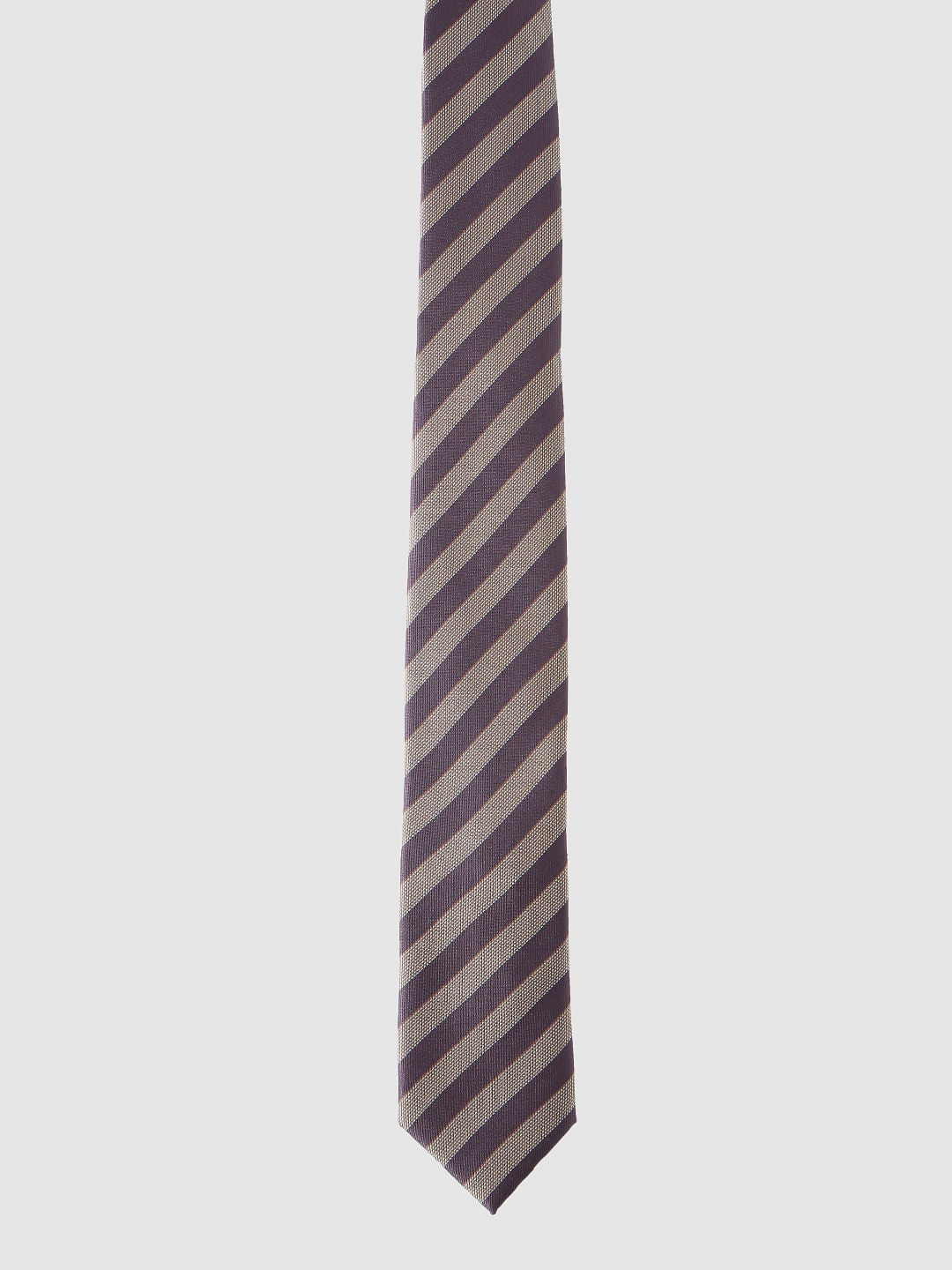 Brown Striped Tie