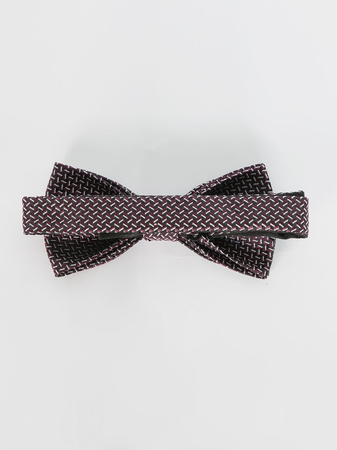 White Printed Bow Tie