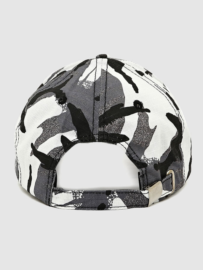 Grey Camo Print Baseball Cap
