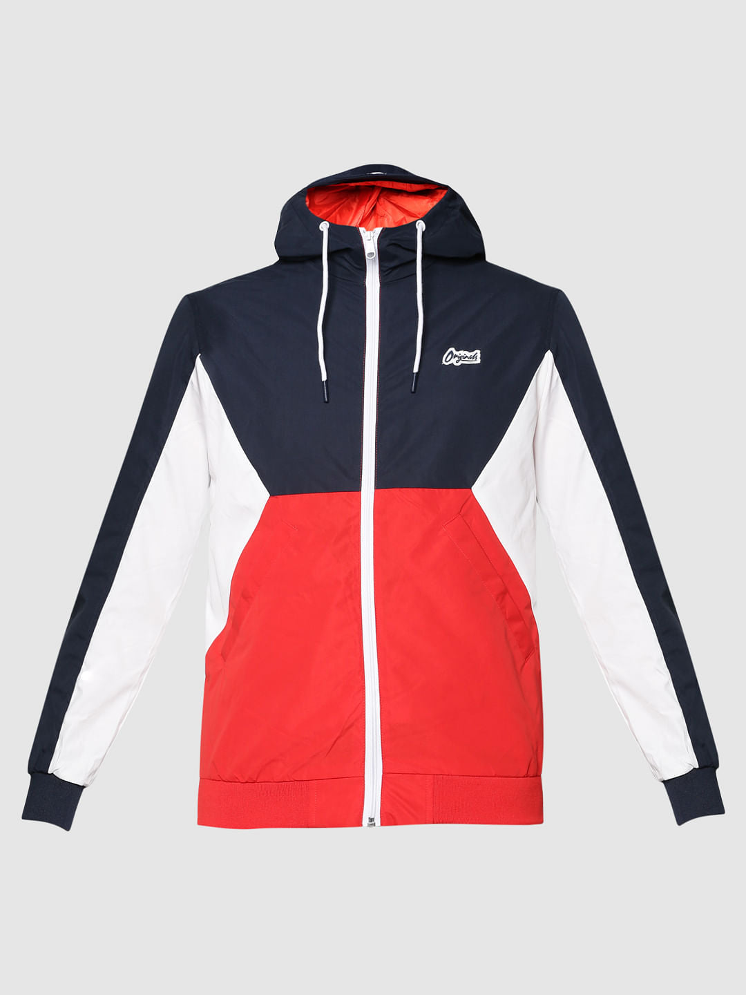 Blue Colourblocked Windcheater