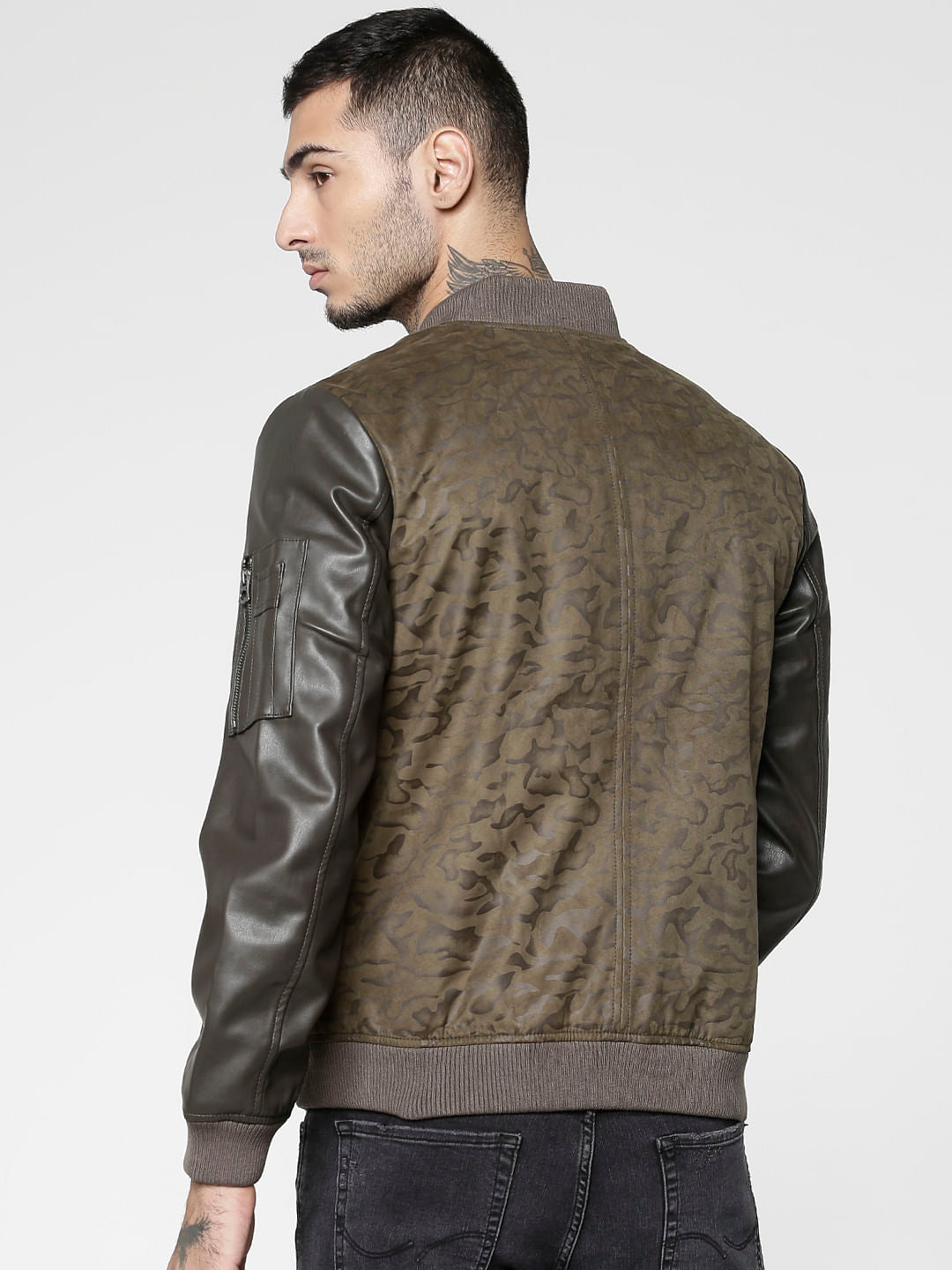 Green Camo Print Jacket