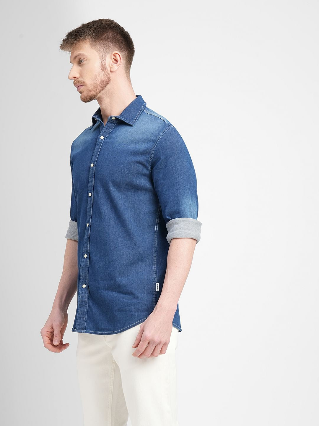 Blue Denim Full Sleeves Shirt