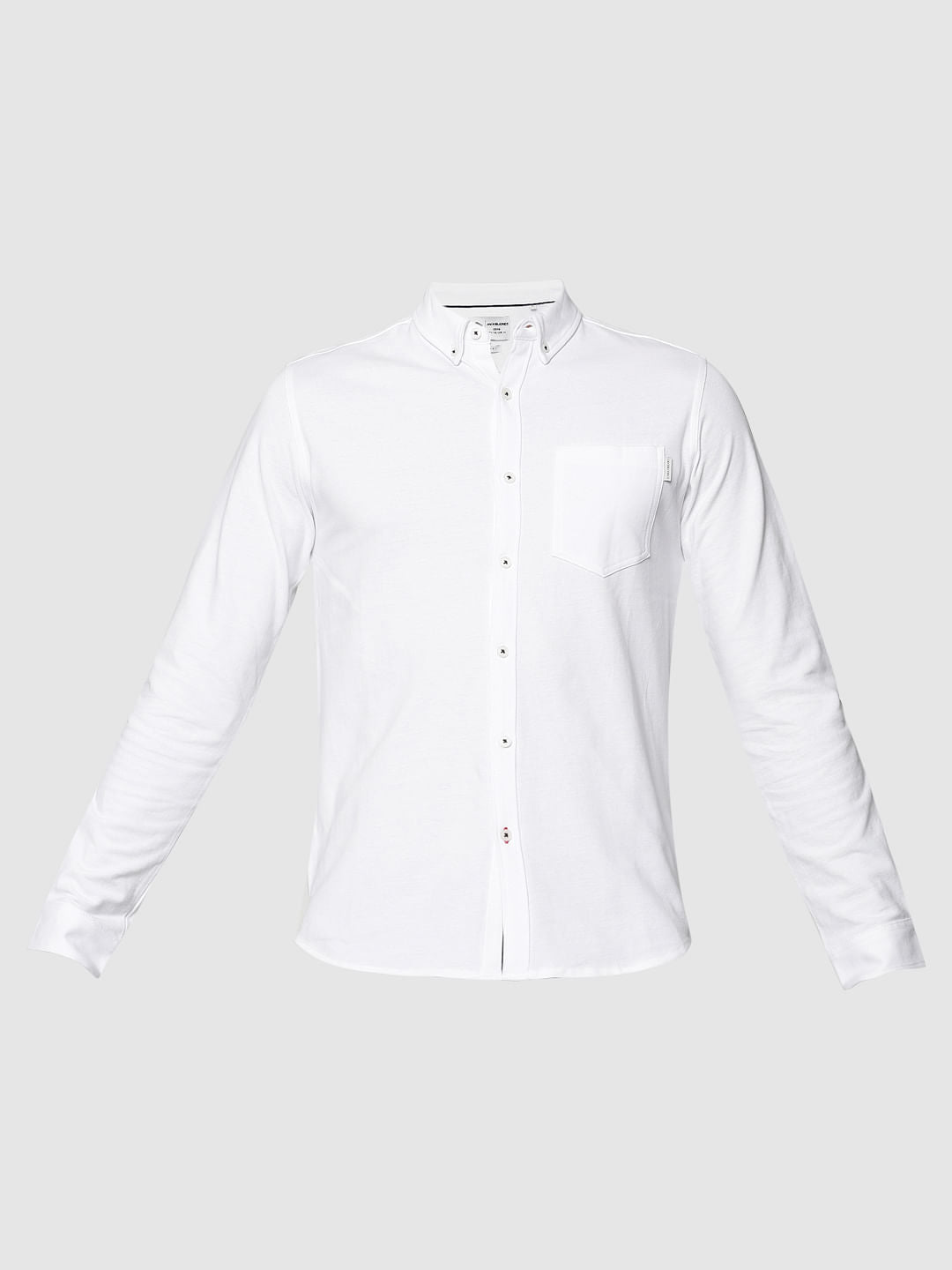 White Slim Fit Full Sleeves Shirt
