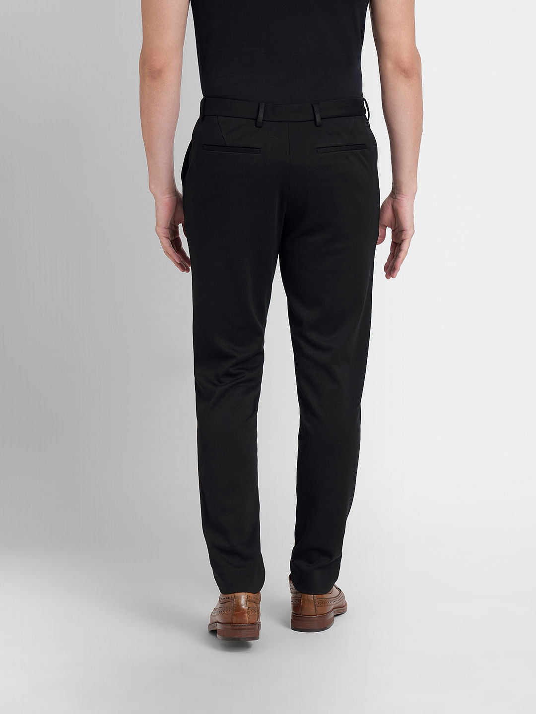 Black Mid Rise Trousers