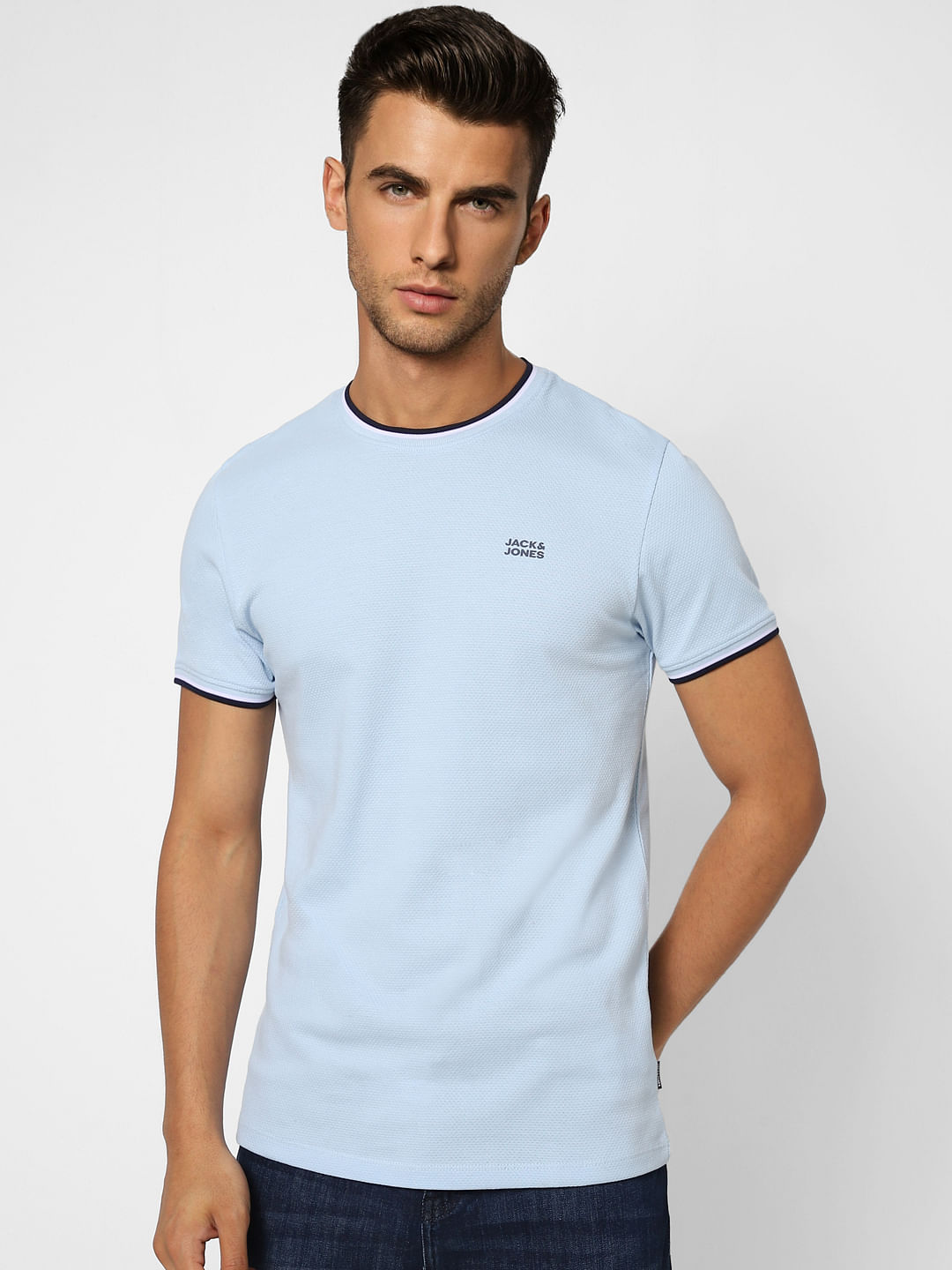 Blue Crew Neck T-shirt
