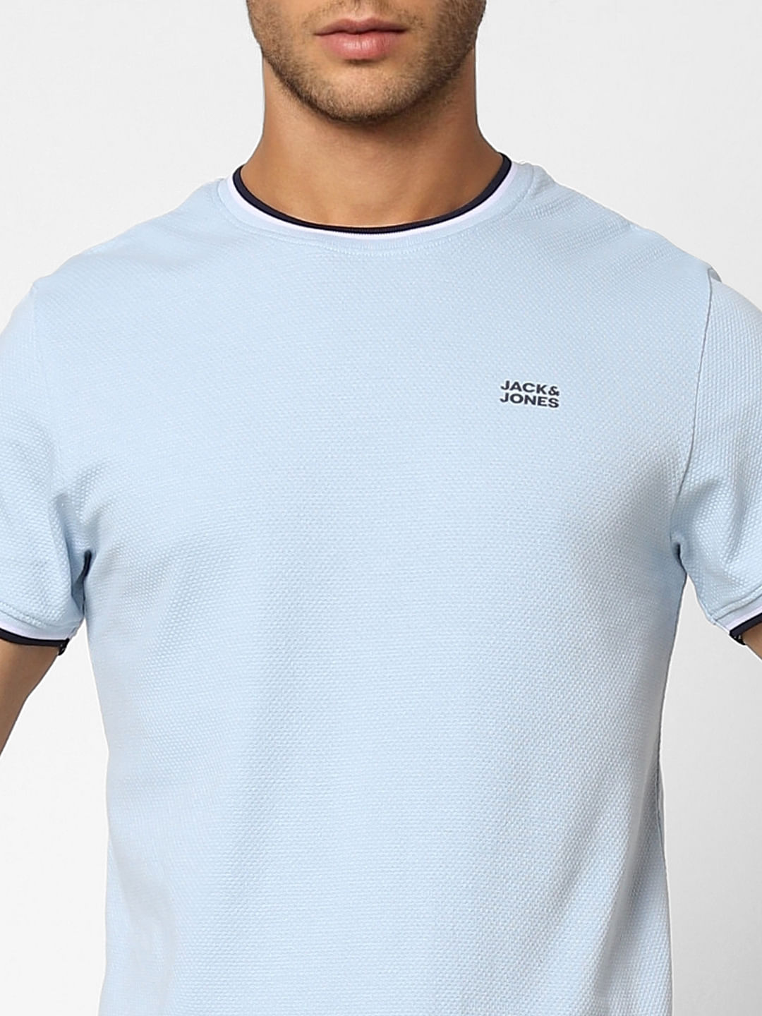 Blue Crew Neck T-shirt