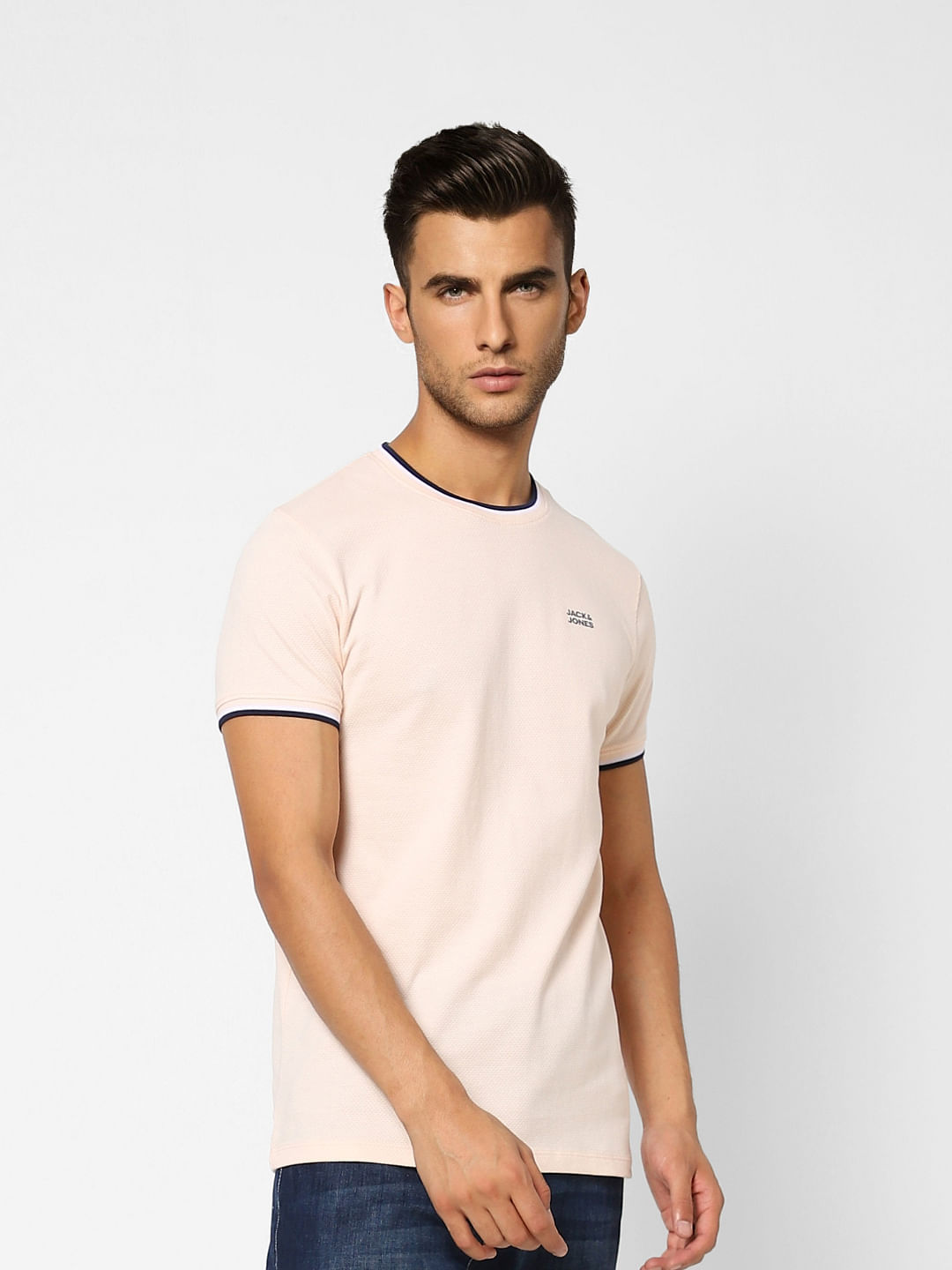 Peach Crew Neck T-shirt