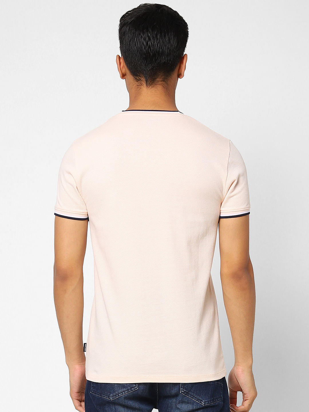 Peach Crew Neck T-shirt