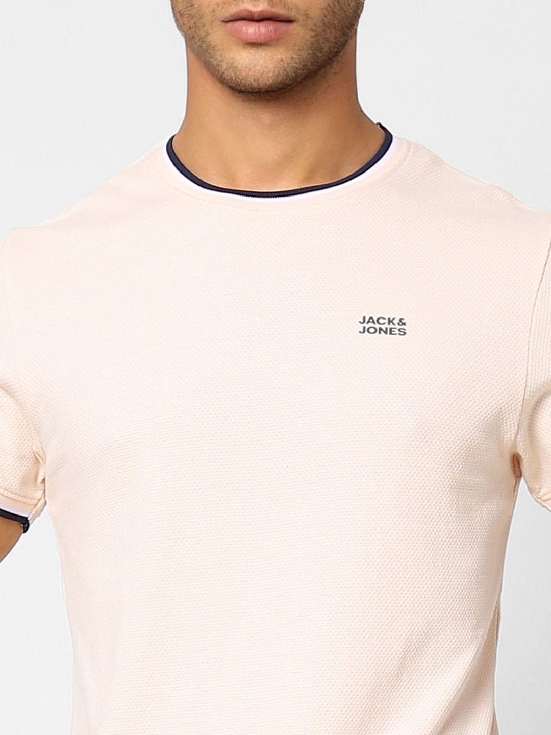 Peach Crew Neck T-shirt