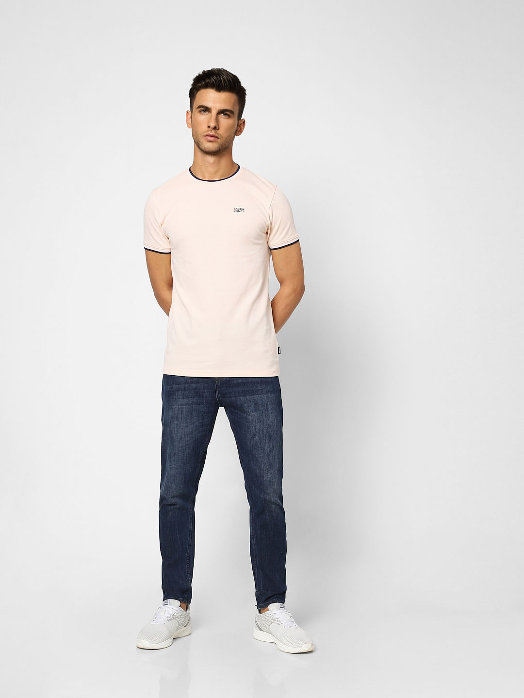 Peach Crew Neck T-shirt