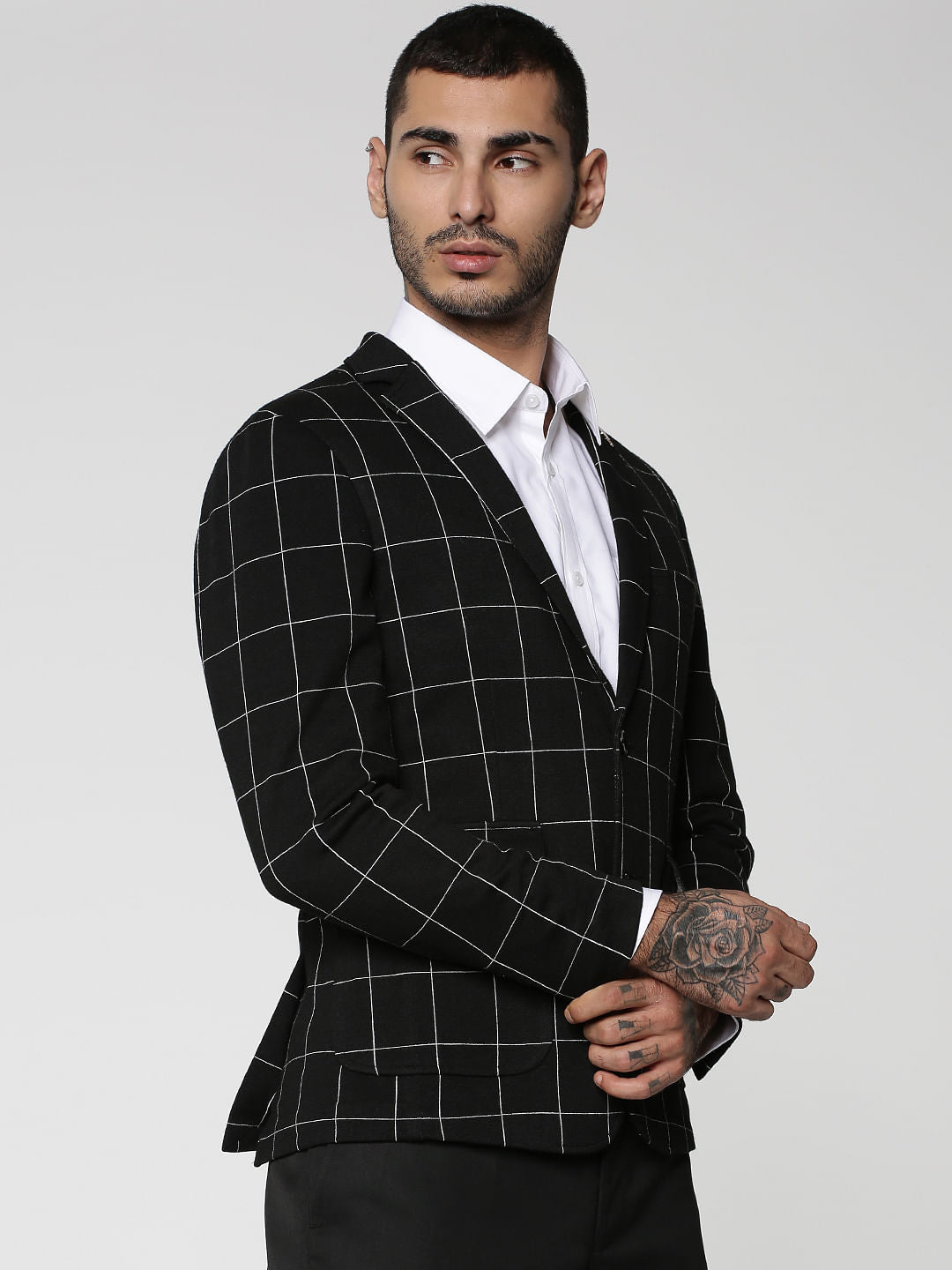 Black Check Waistcoat