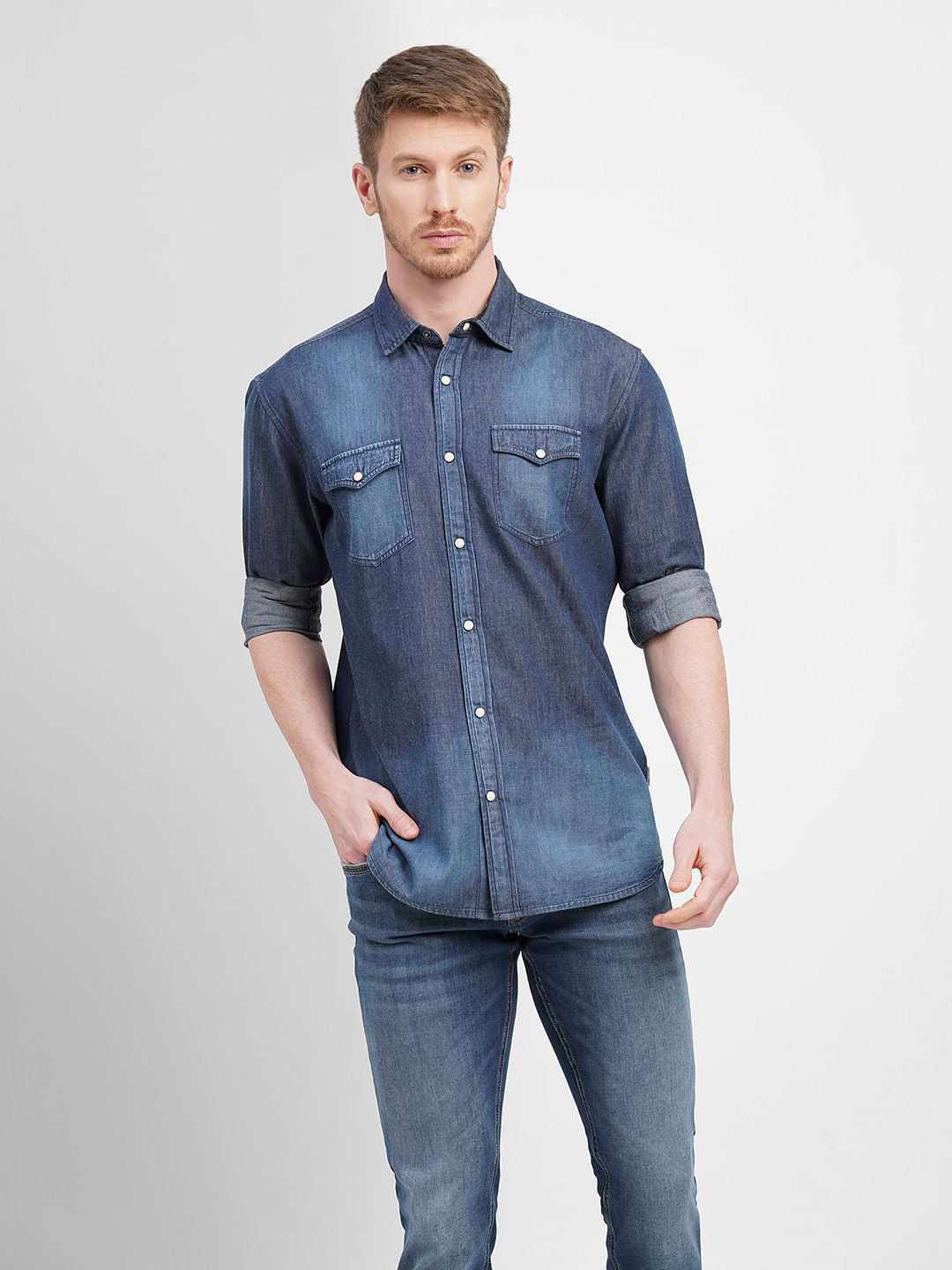 Blue Denim Full Sleeves Shirt