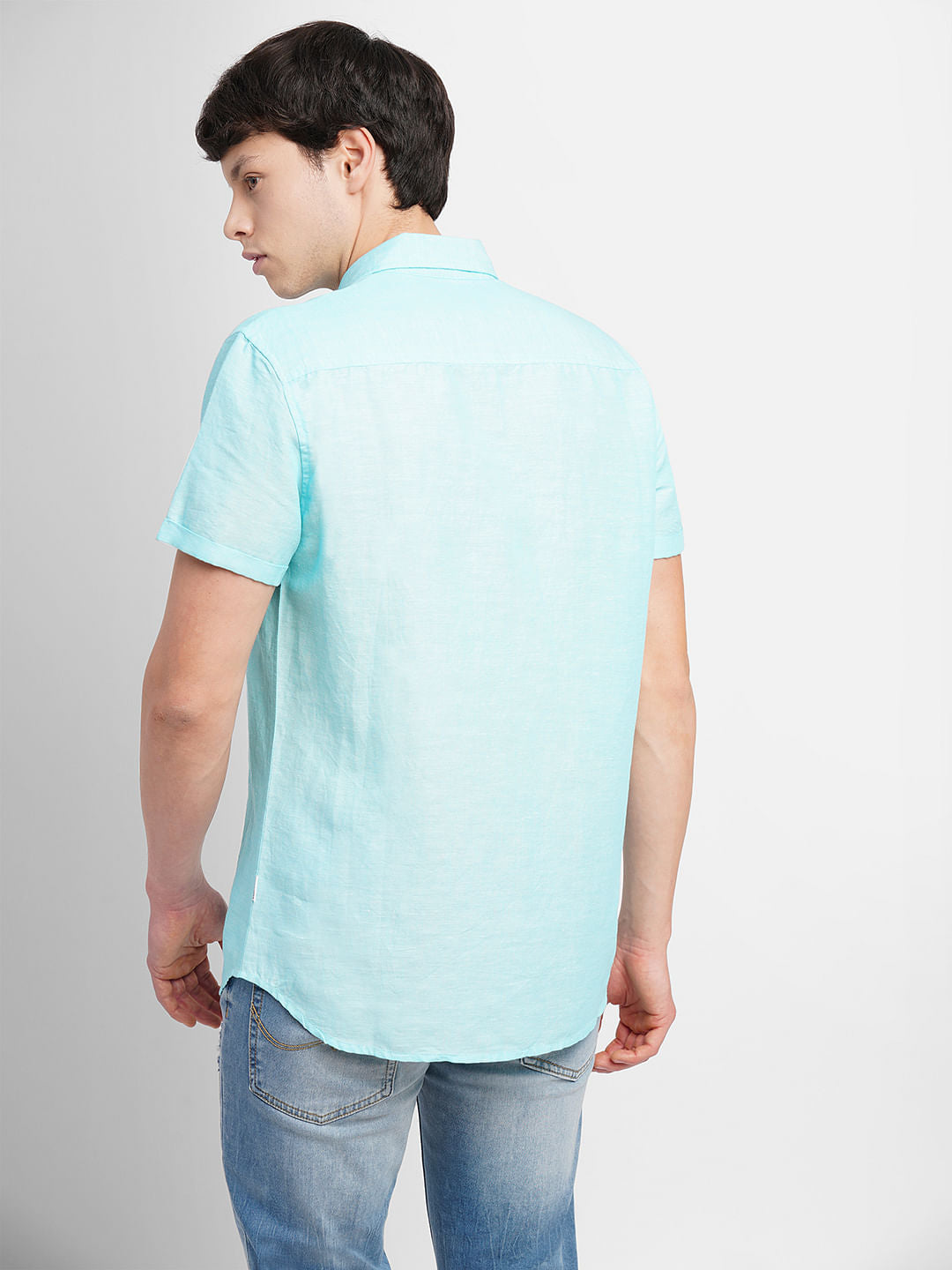 Light Blue Short Sleeves Shirt
