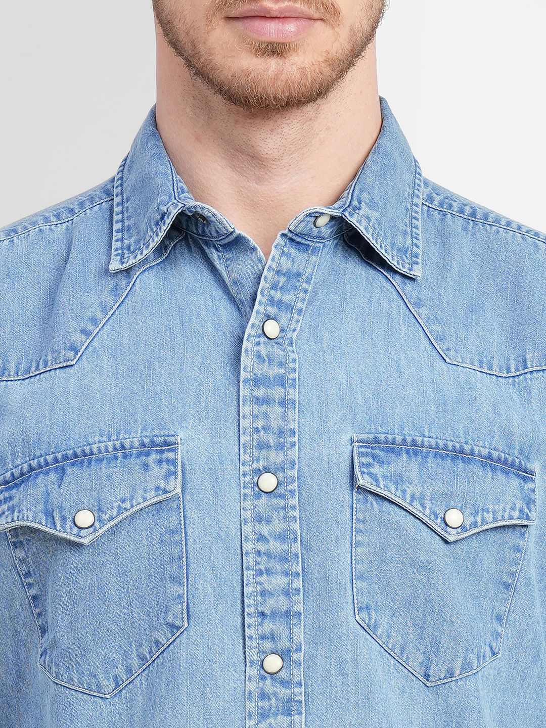 Blue Denim Full Sleeves Shirt