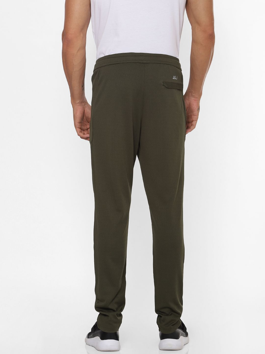 Green Logo Print Trackpants