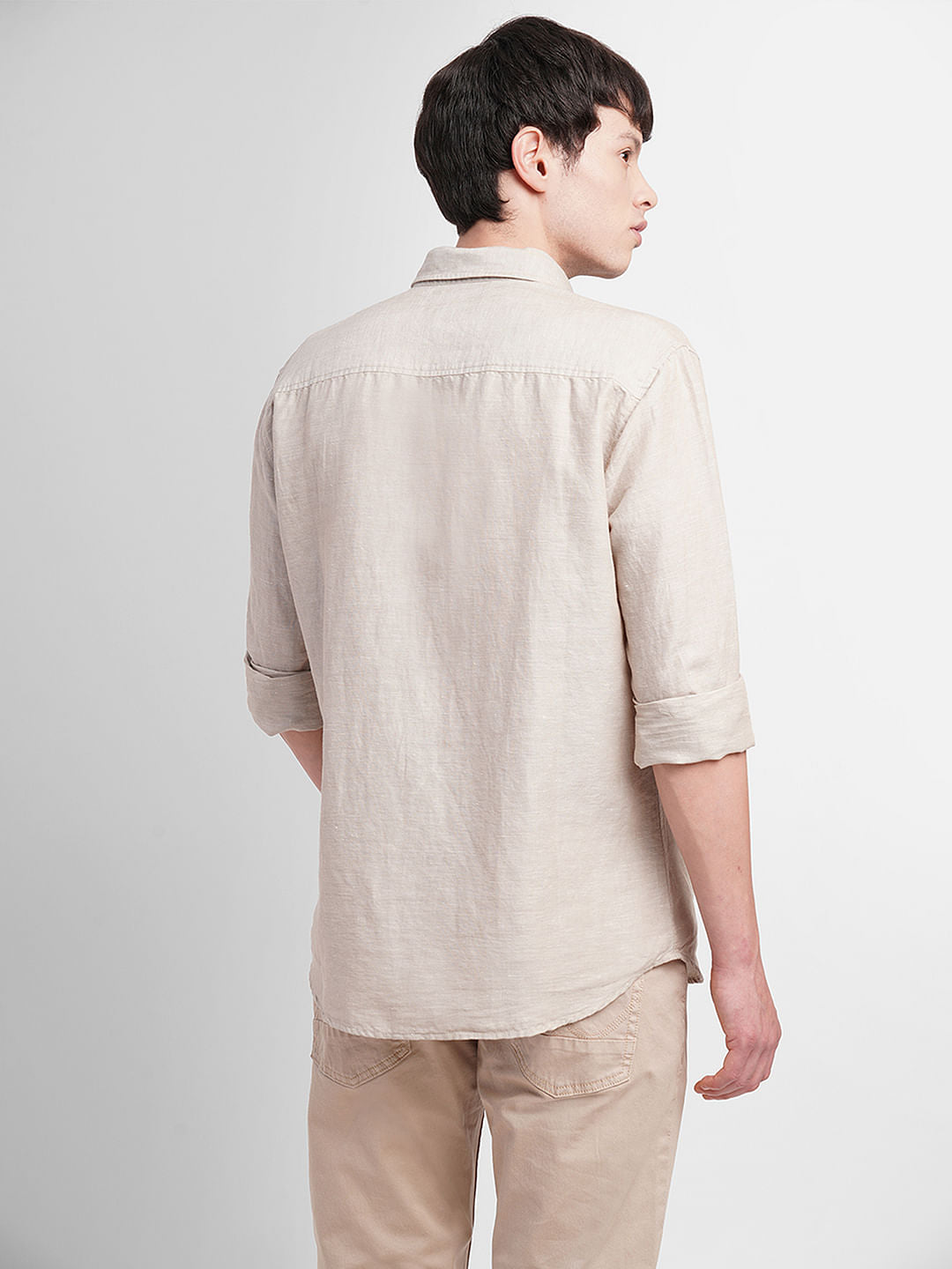Beige Full Sleeves Shirt