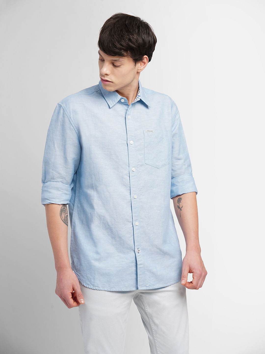 Sky Blue Full Sleeves Shirt