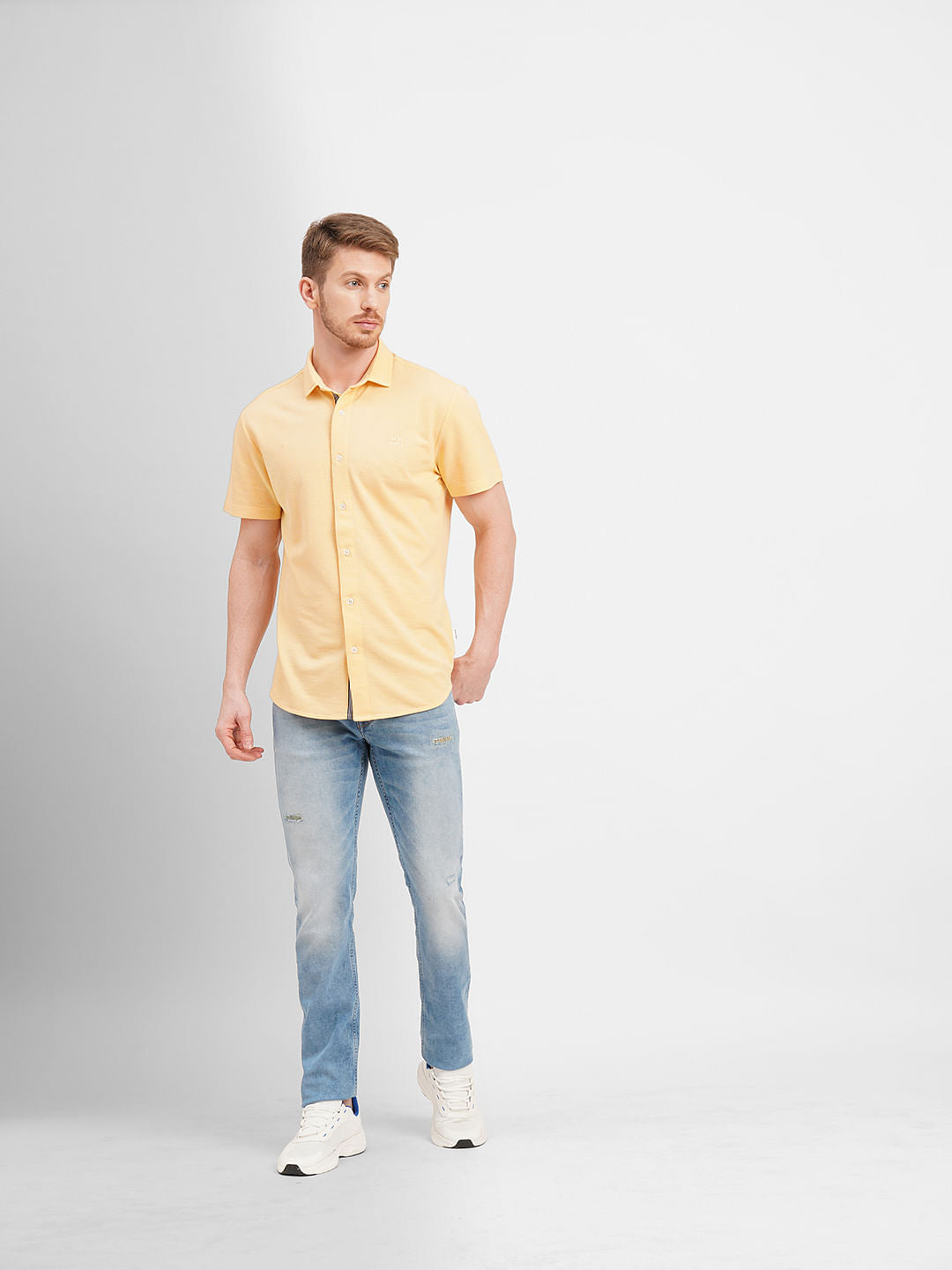 Yellow Short Sleeves Shirt